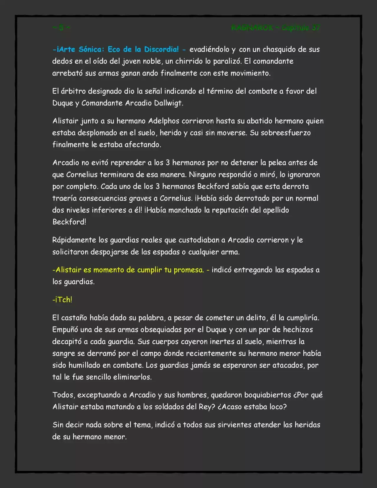 RAGNAROK (Novela) - Capítulo 37 - Página 5 - LectorTMOo
