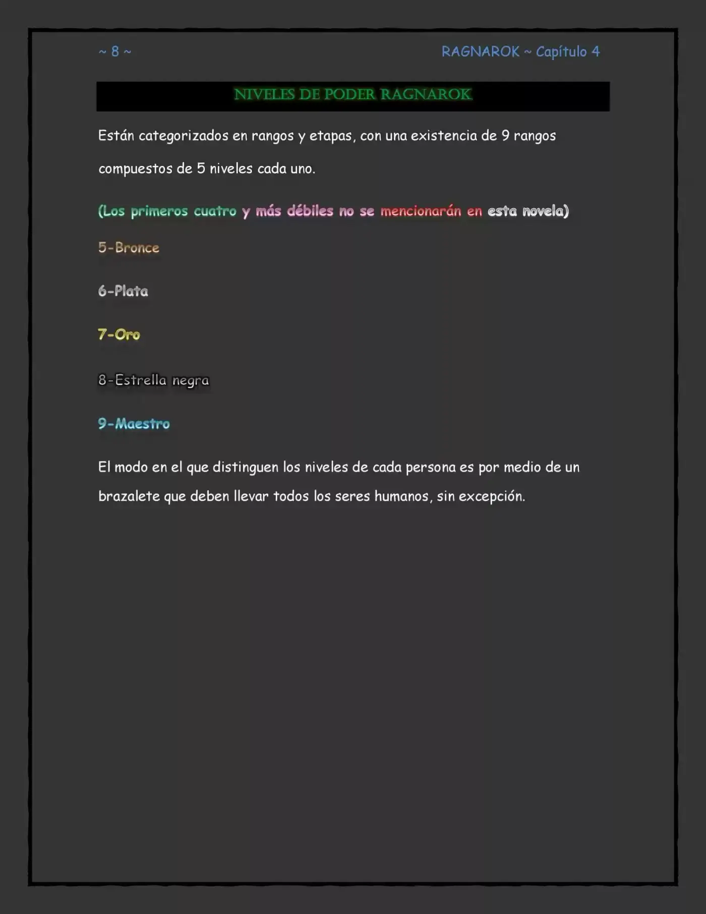 RAGNAROK (Novela) - Capítulo 4 - Página 8 - LectorTMOo