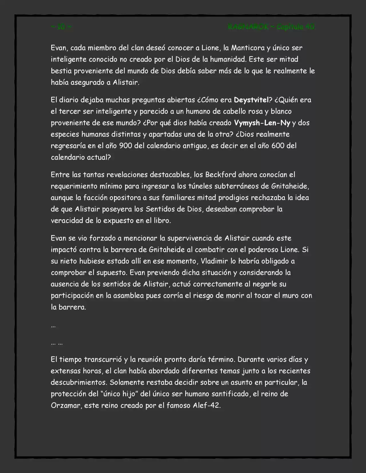 RAGNAROK (Novela) - Capítulo 40 - Página 10 - LectorTMOo