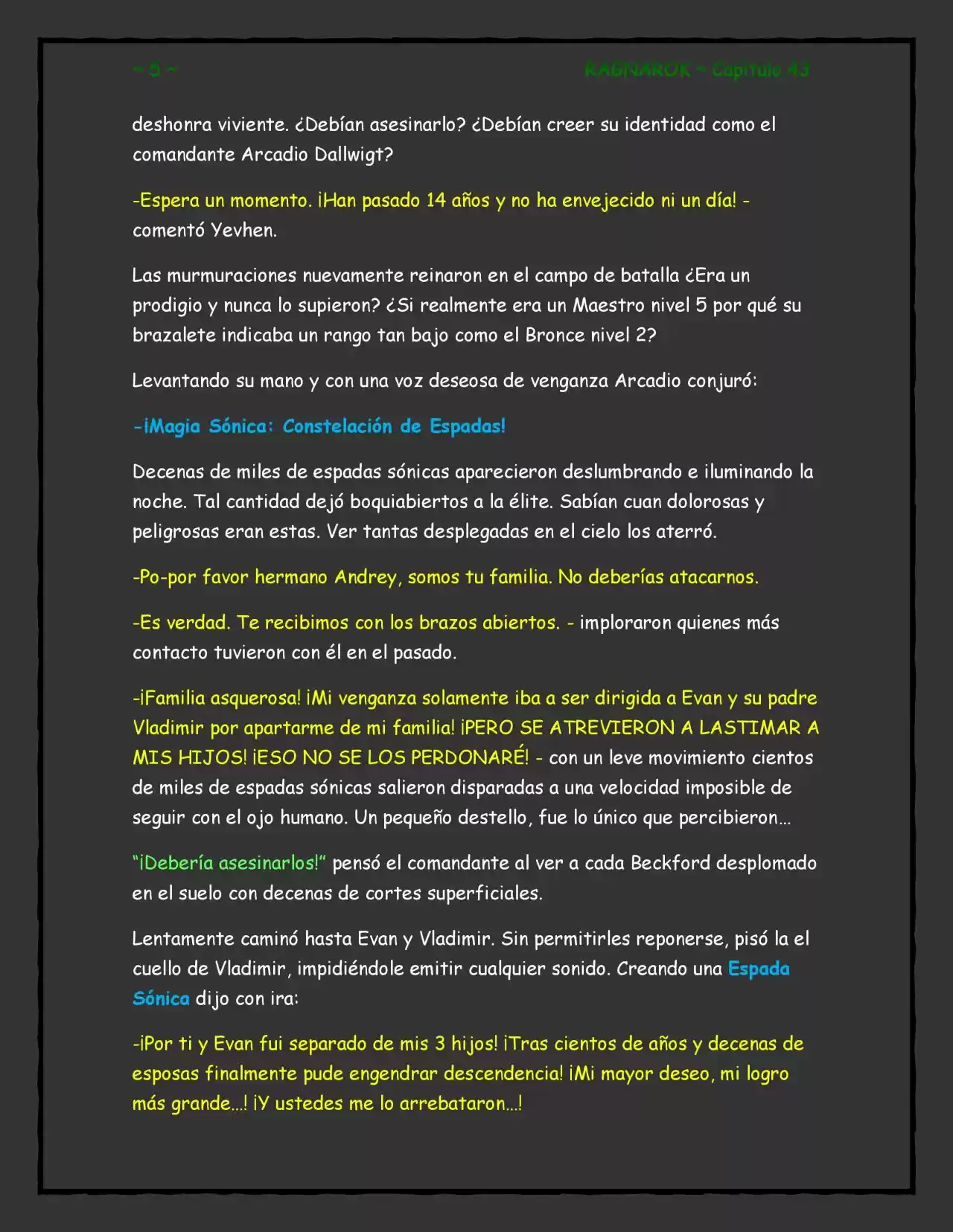 RAGNAROK (Novela) - Capítulo 43 - Página 5 - LectorTMOo