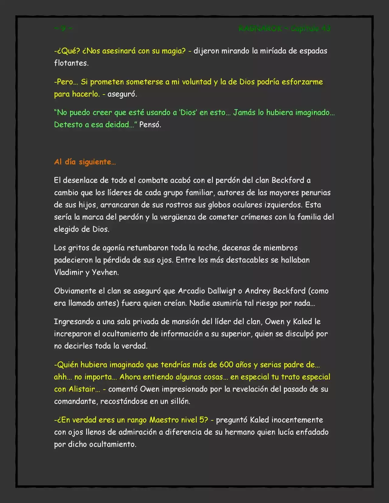 RAGNAROK (Novela) - Capítulo 43 - Página 9 - LectorTMOo