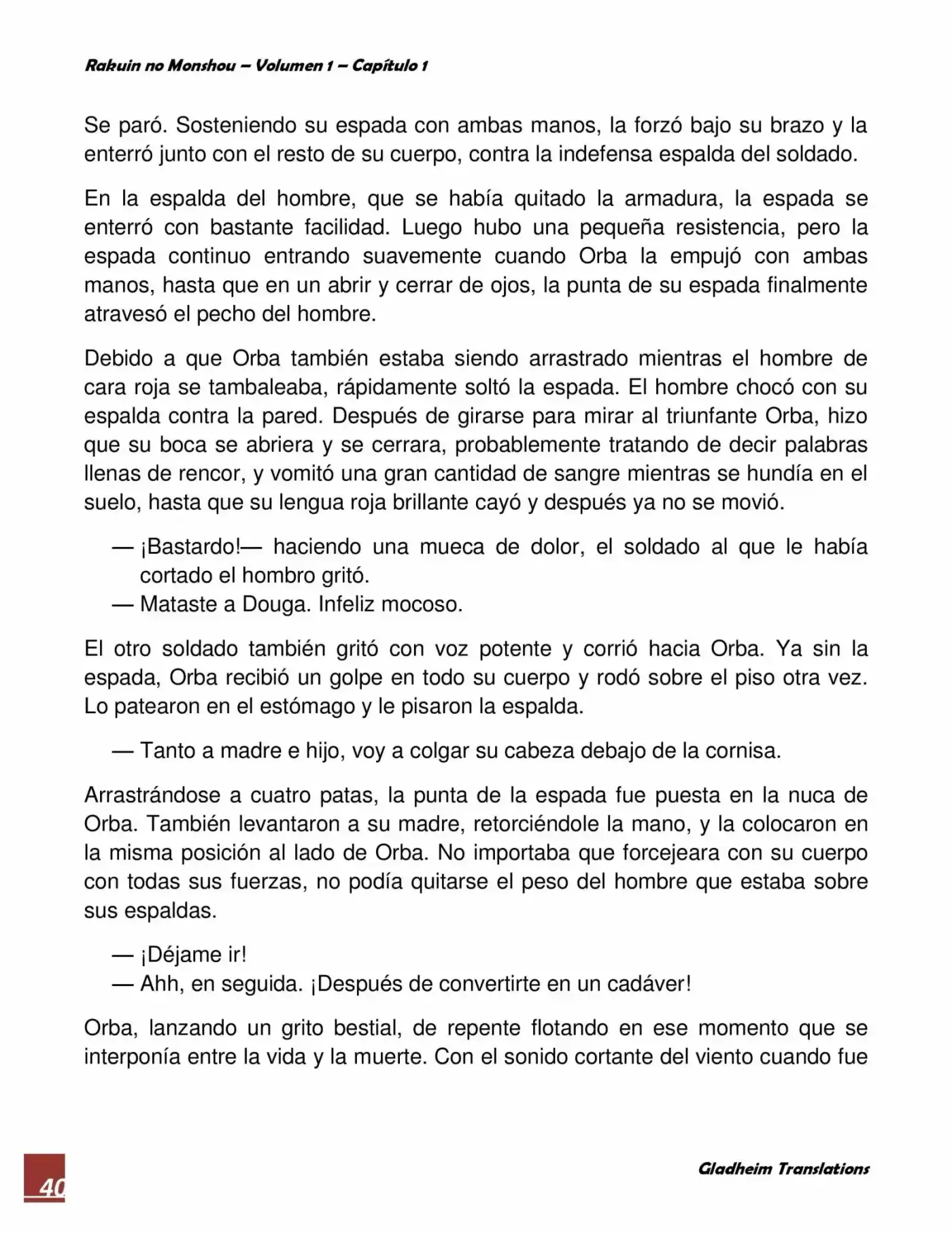 Rakuin No Monshou (Novela) - Capítulo 1 - Página 40 - LectorTMOo
