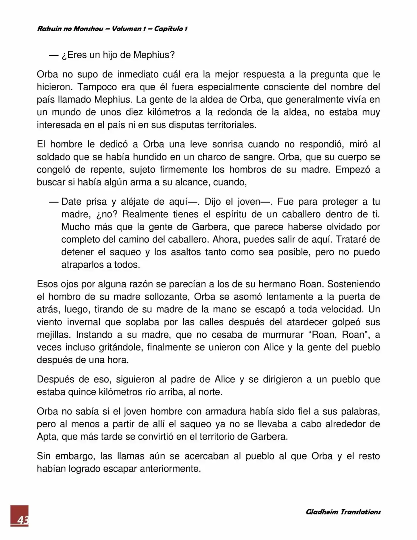 Rakuin No Monshou (Novela) - Capítulo 1 - Página 43 - LectorTMOo