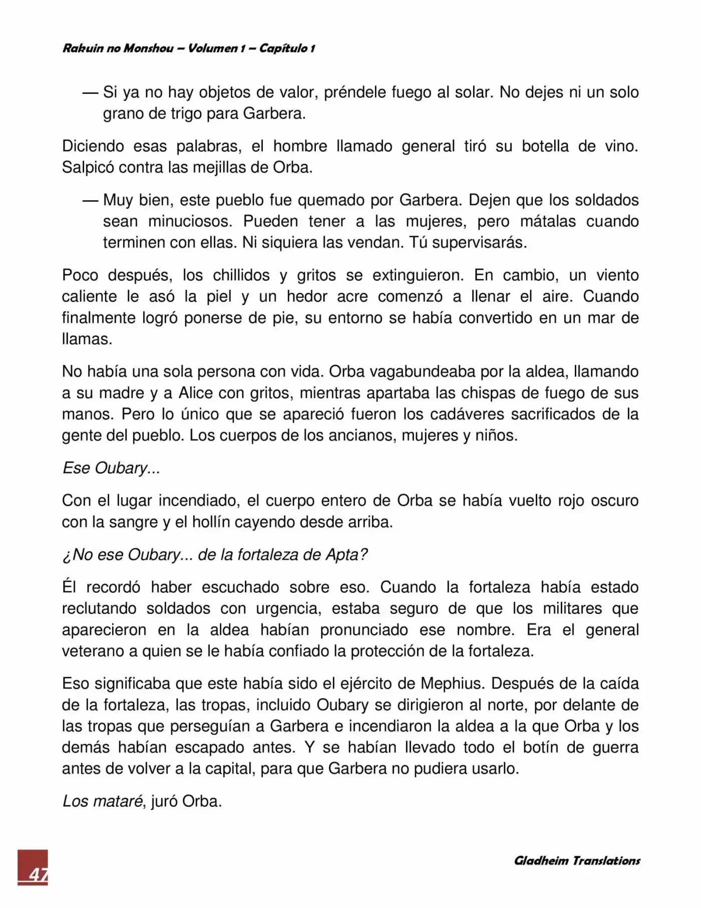 Rakuin No Monshou (Novela) - Capítulo 1 - Página 47 - LectorTMOo