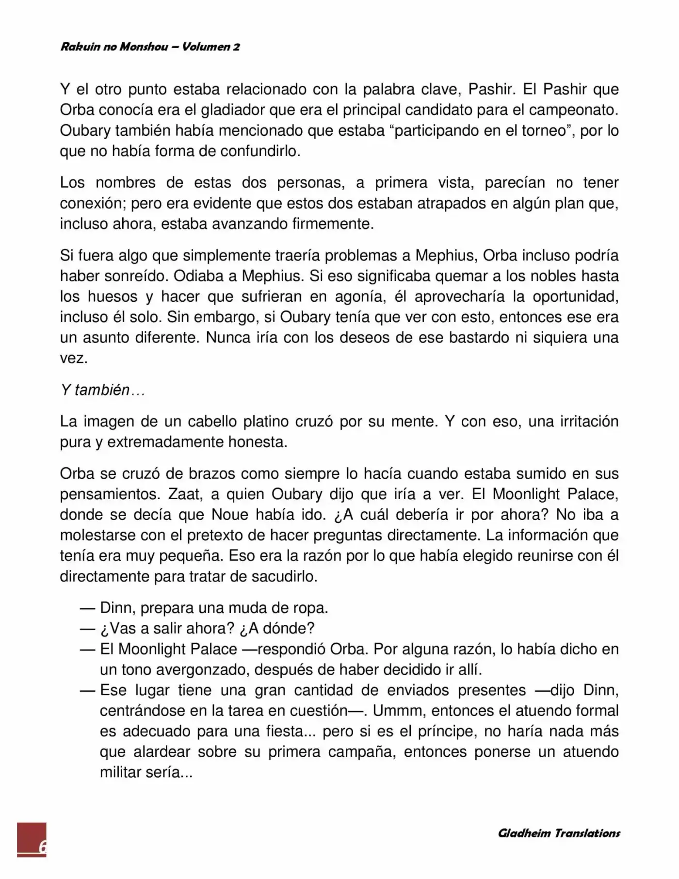 Rakuin No Monshou (Novela) - Capítulo 11 - Página 6 - LectorTMOo