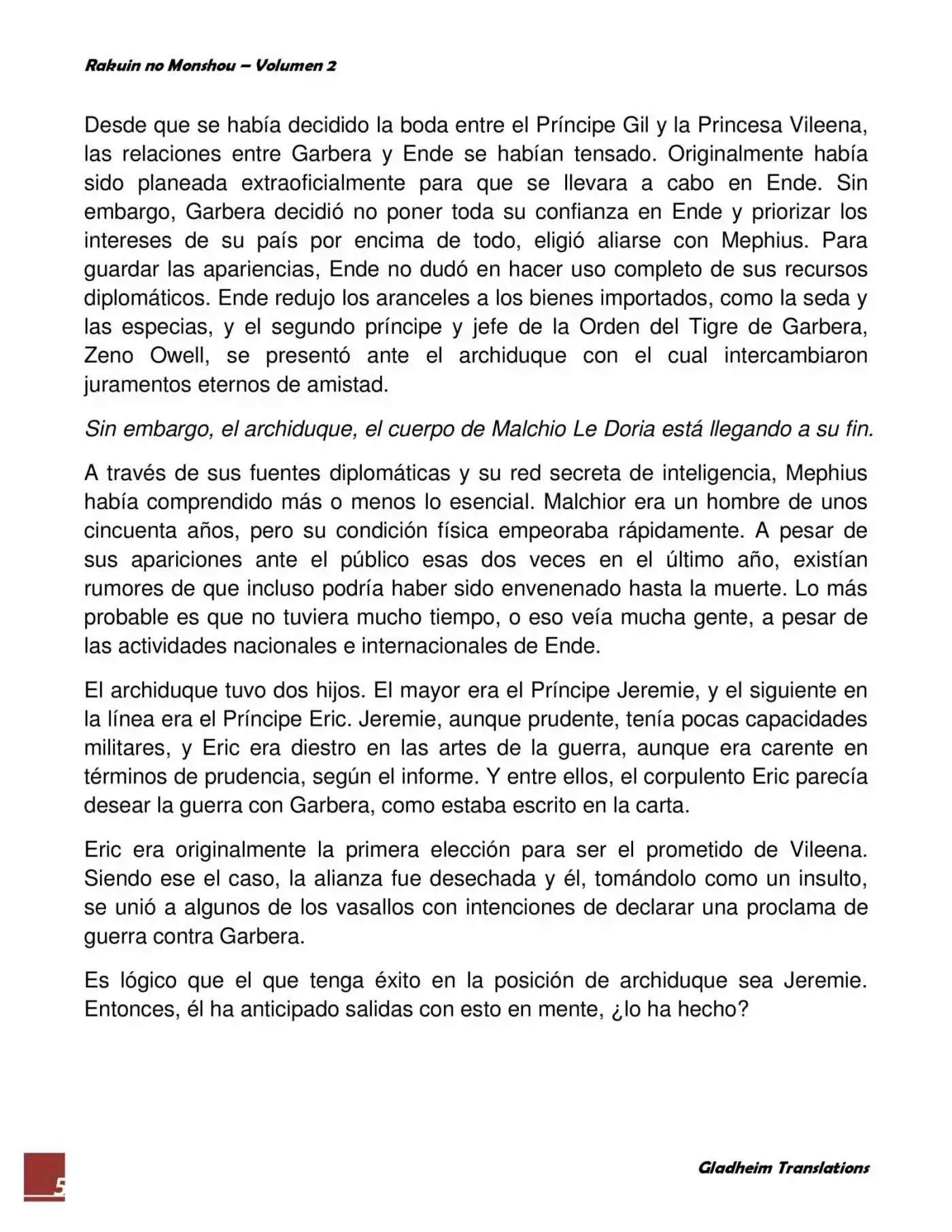 Rakuin No Monshou (Novela) - Capítulo 12 - Página 5 - LectorTMOo