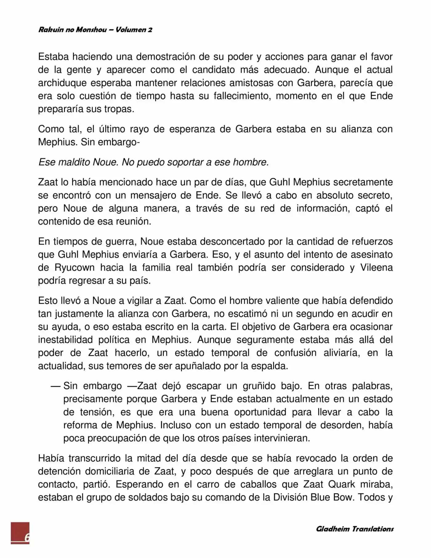 Rakuin No Monshou (Novela) - Capítulo 12 - Página 6 - LectorTMOo