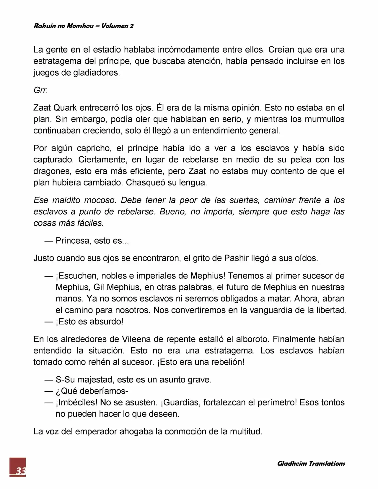 Rakuin No Monshou (Novela) - Capítulo 14 - Página 33 - LectorTMOo