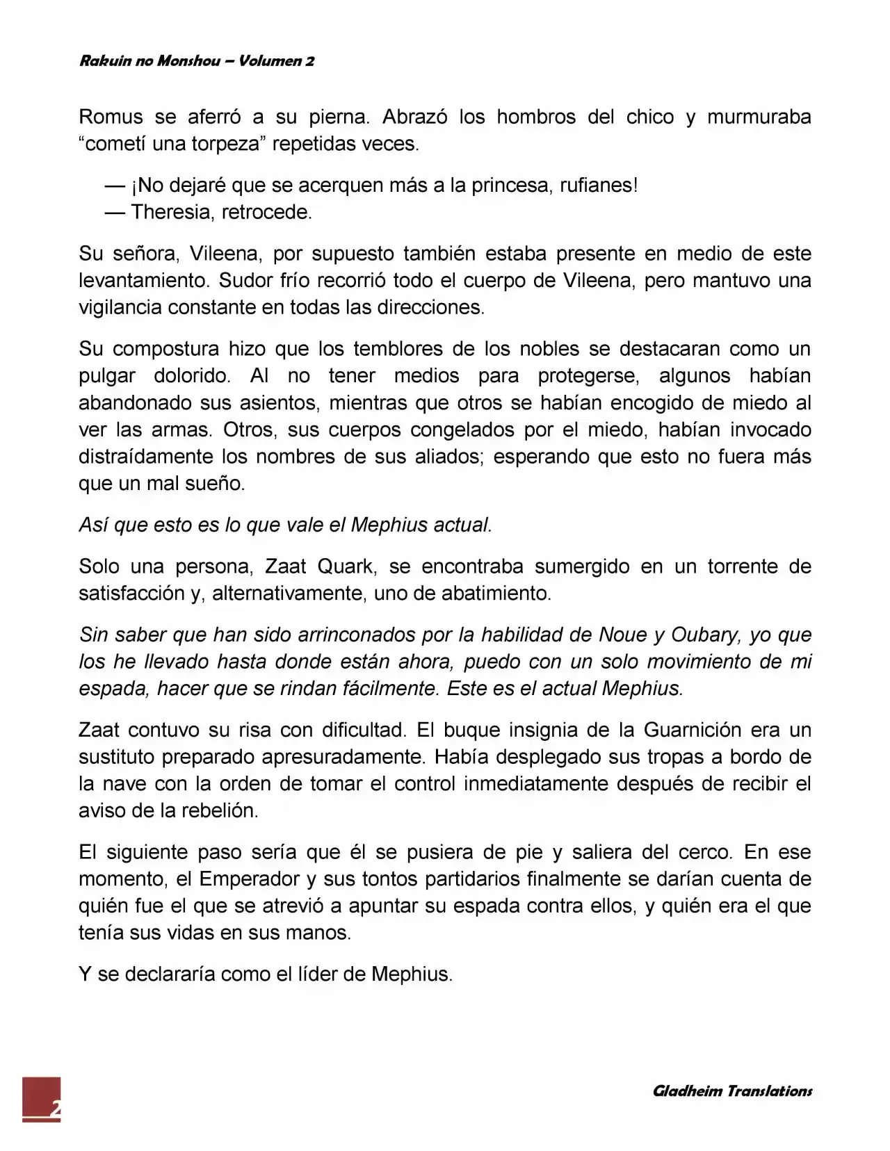 Rakuin No Monshou (Novela) - Capítulo 15 - Página 2 - LectorTMOo
