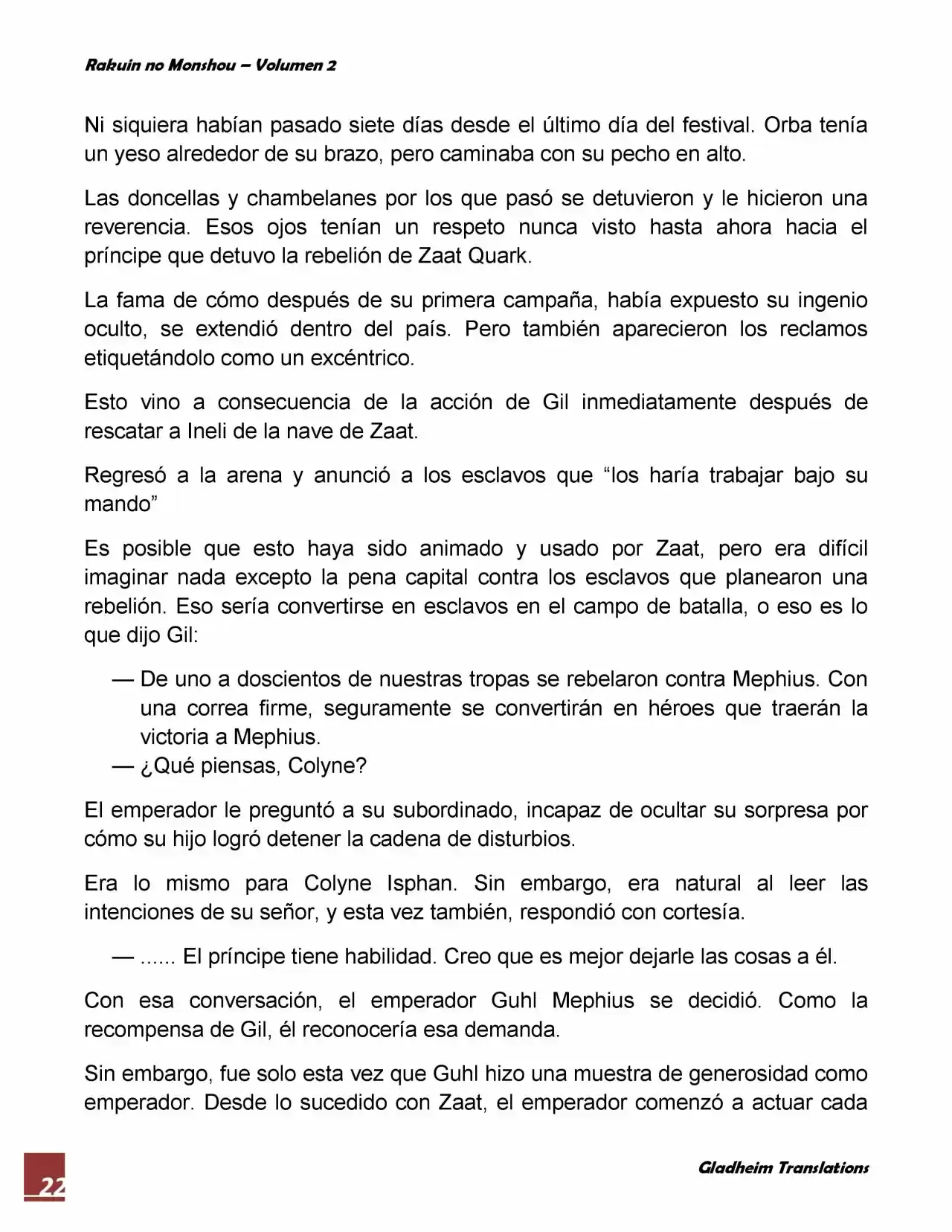 Rakuin No Monshou (Novela) - Capítulo 15 - Página 22 - LectorTMOo