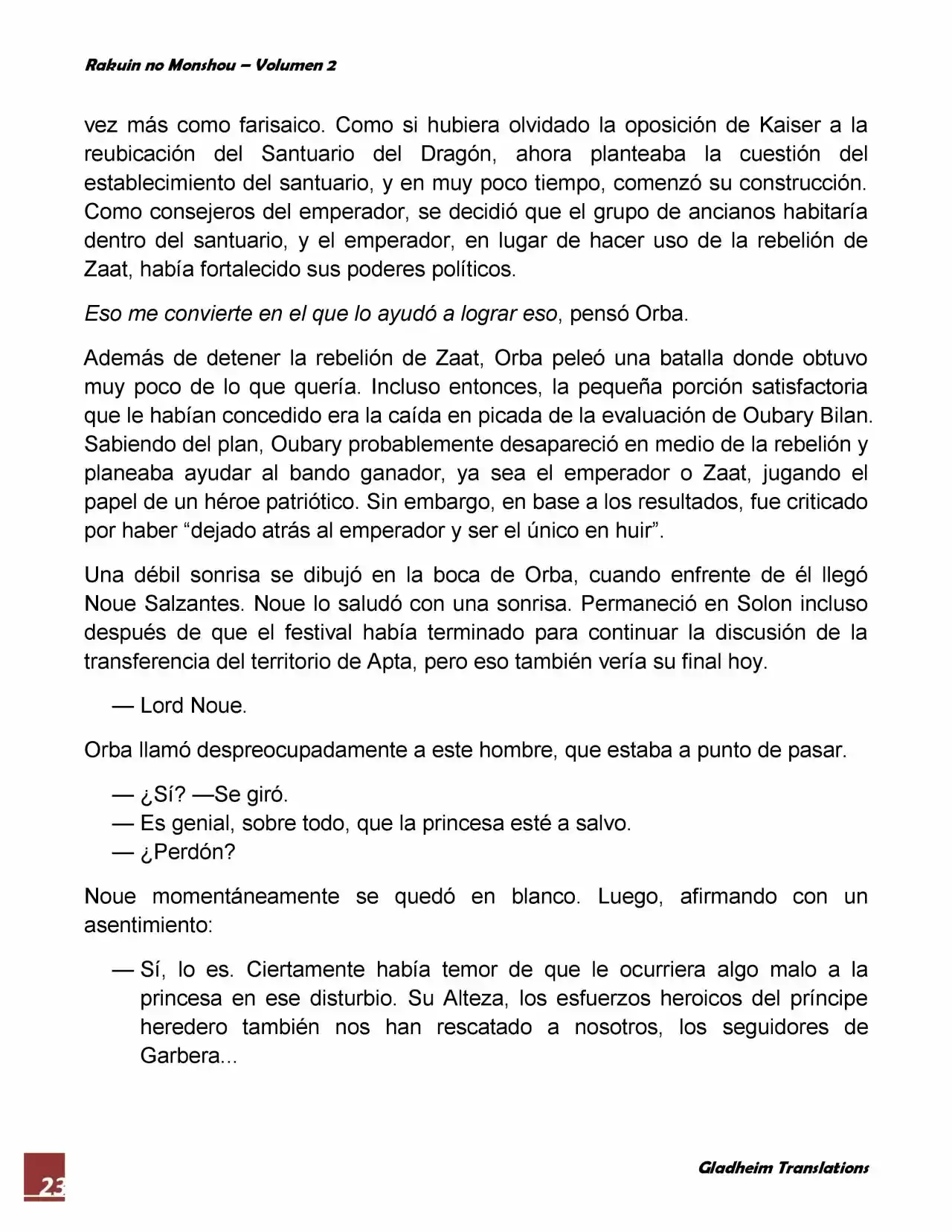 Rakuin No Monshou (Novela) - Capítulo 15 - Página 23 - LectorTMOo