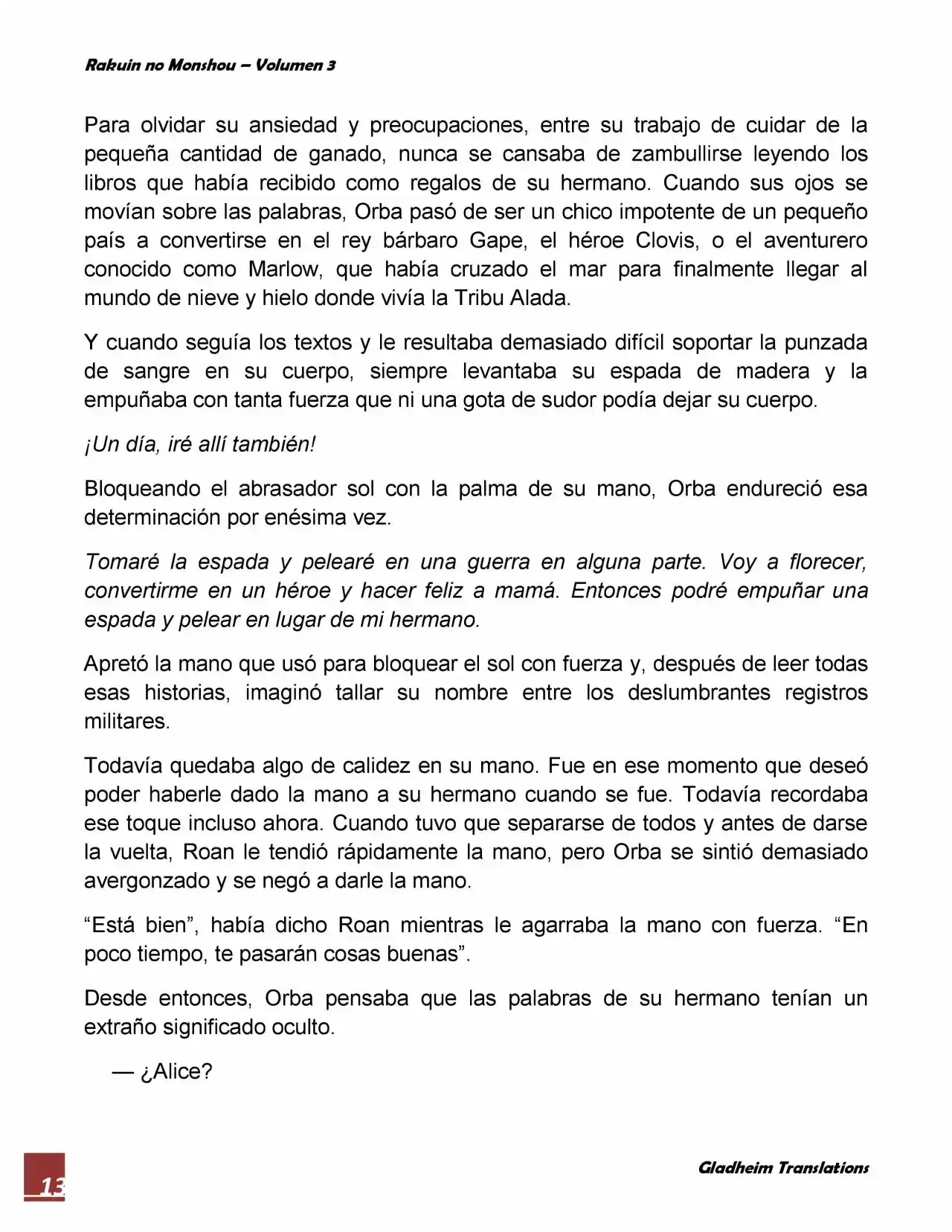 Rakuin No Monshou (Novela) - Capítulo 16 - Página 13 - LectorTMOo