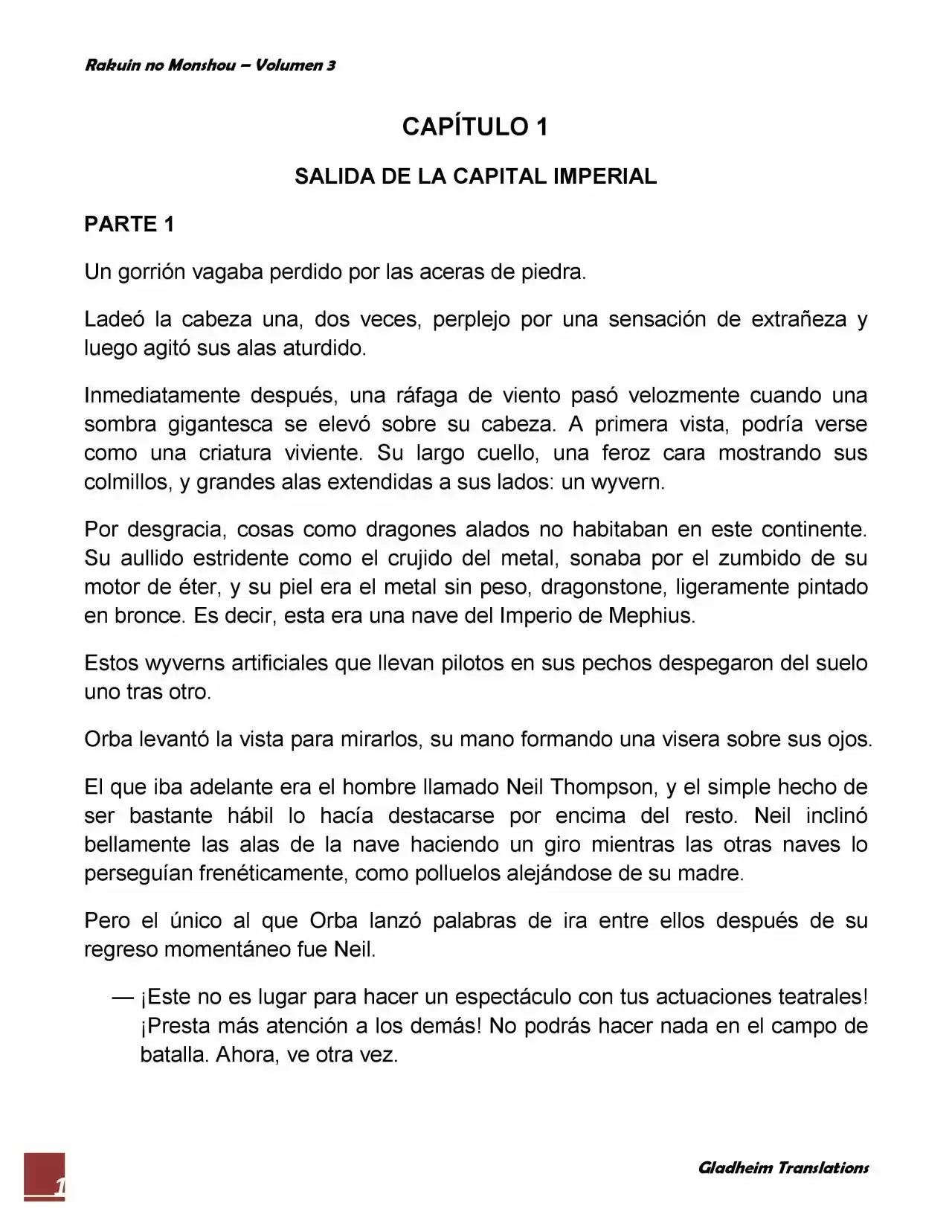 Rakuin No Monshou (Novela) - Capítulo 17 - Página 1 - LectorTMOo