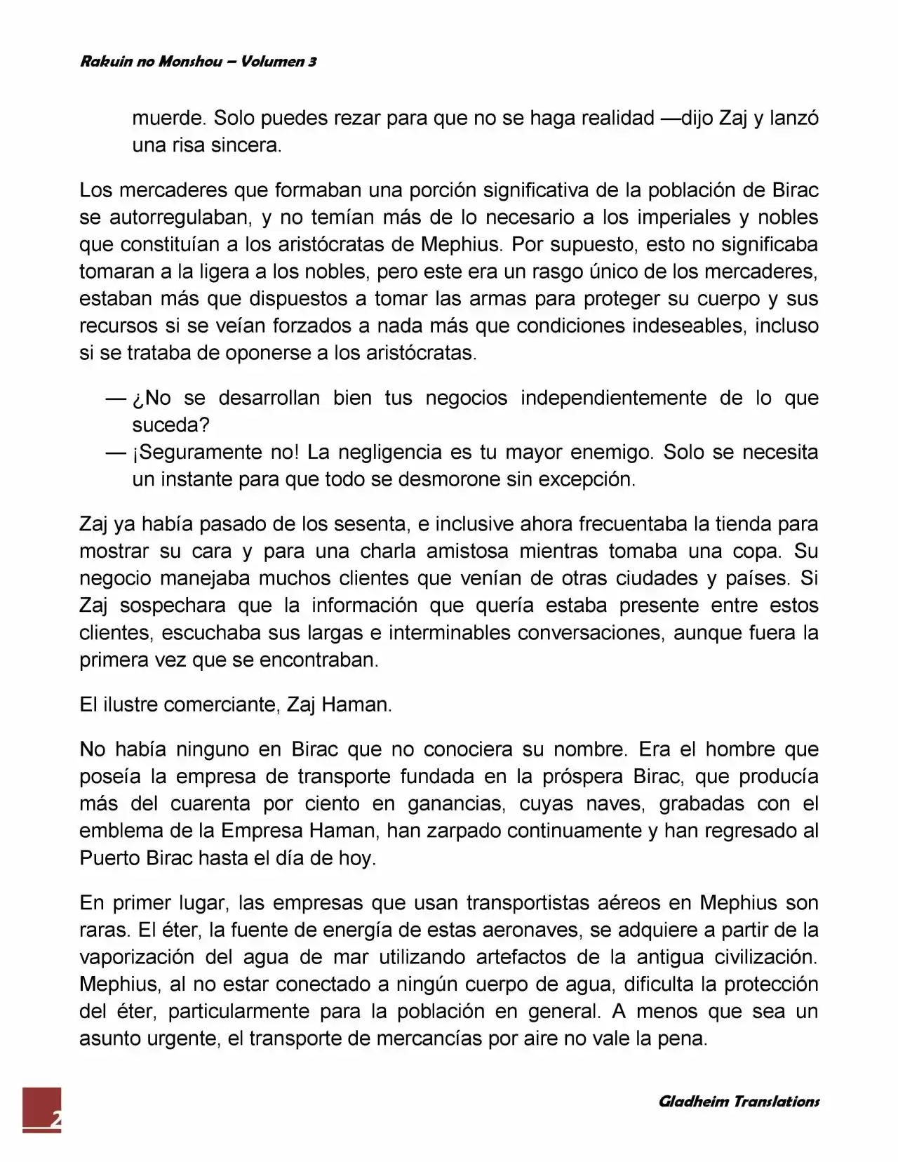 Rakuin No Monshou (Novela) - Capítulo 18 - Página 2 - LectorTMOo