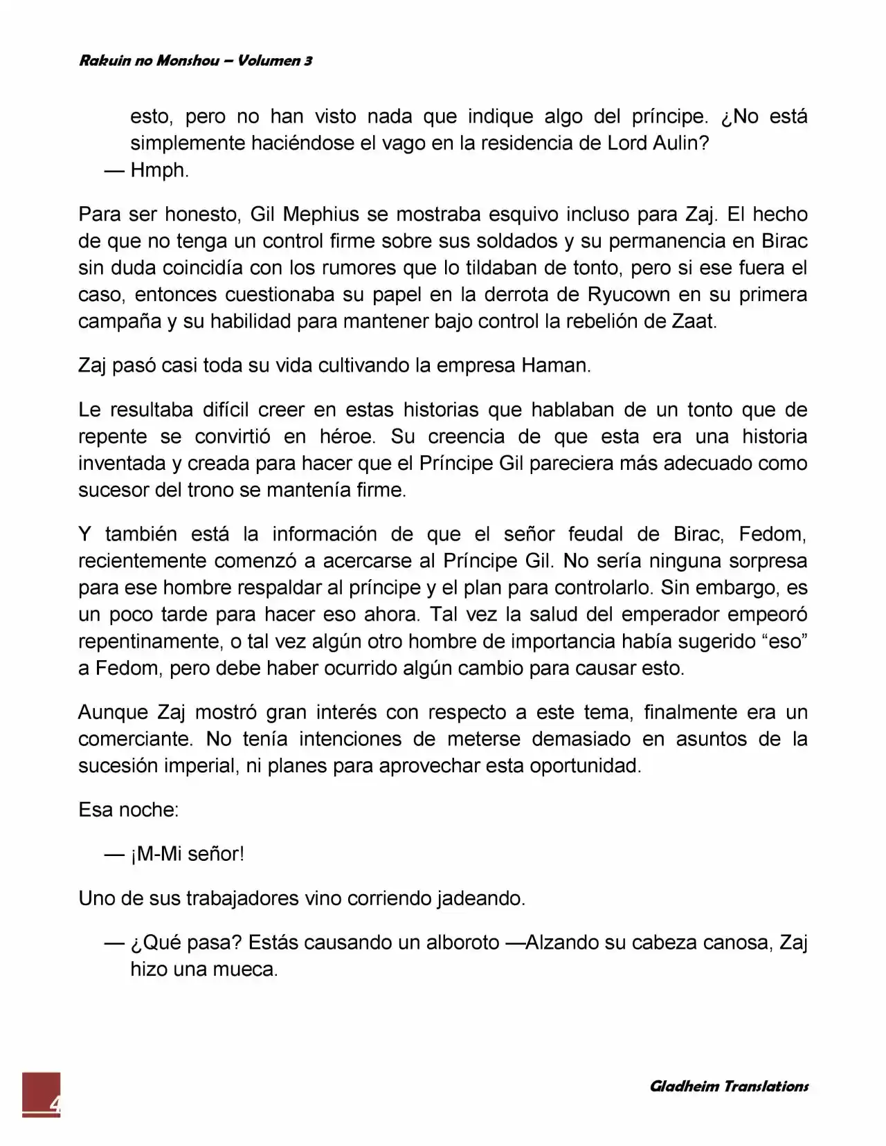 Rakuin No Monshou (Novela) - Capítulo 18 - Página 4 - LectorTMOo