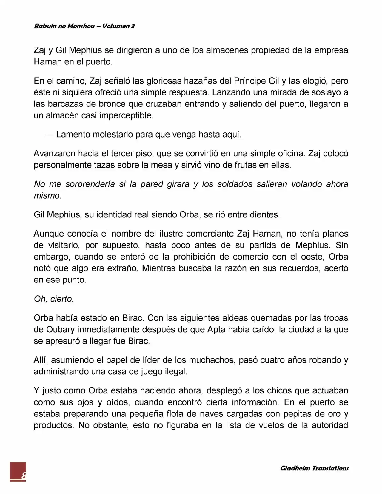 Rakuin No Monshou (Novela) - Capítulo 18 - Página 8 - LectorTMOo