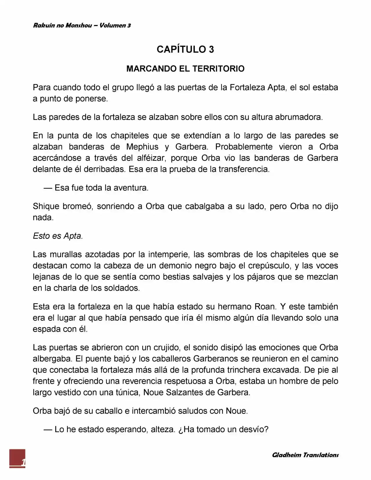 Rakuin No Monshou (Novela) - Capítulo 19 - Página 1 - LectorTMOo