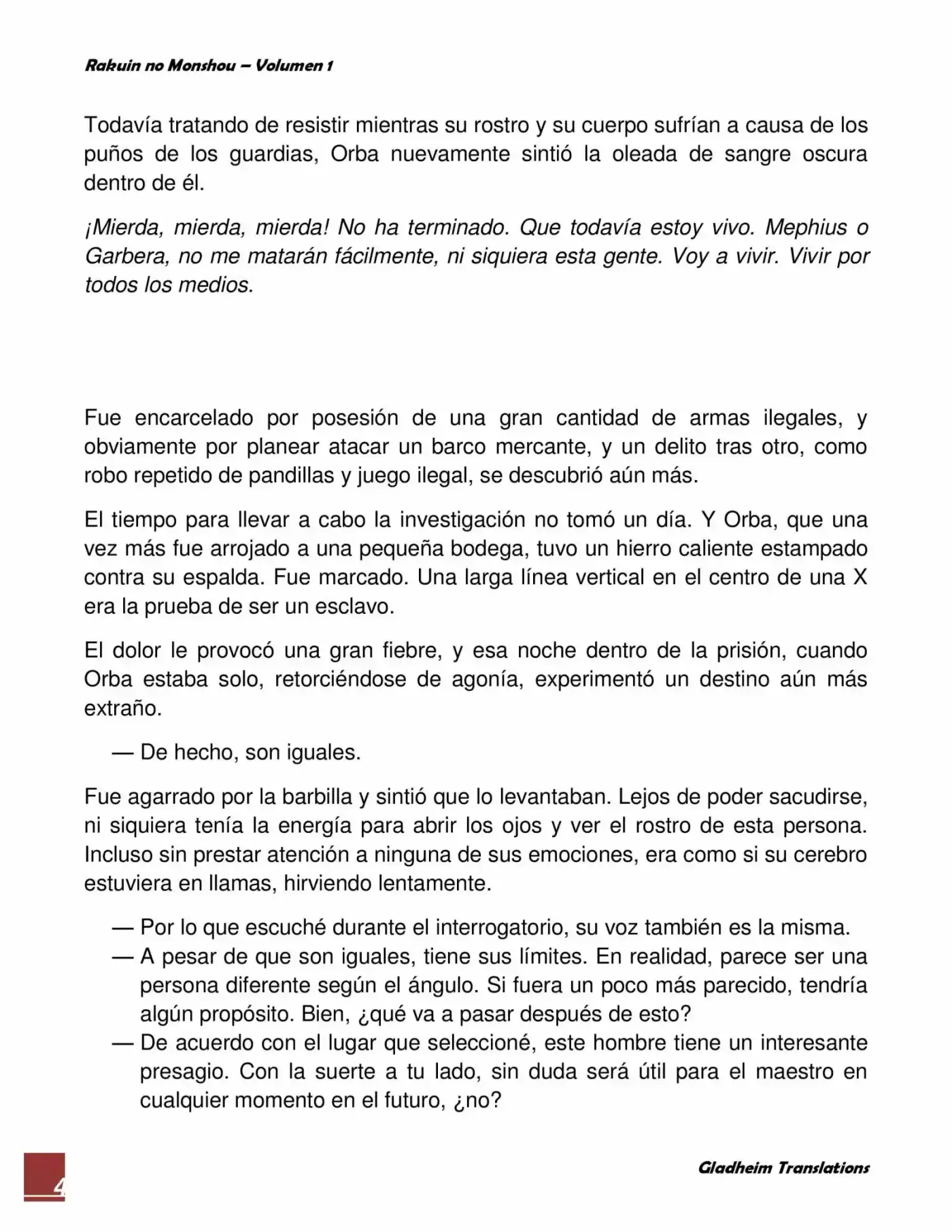 Rakuin No Monshou (Novela) - Capítulo 2 - Página 4 - LectorTMOo