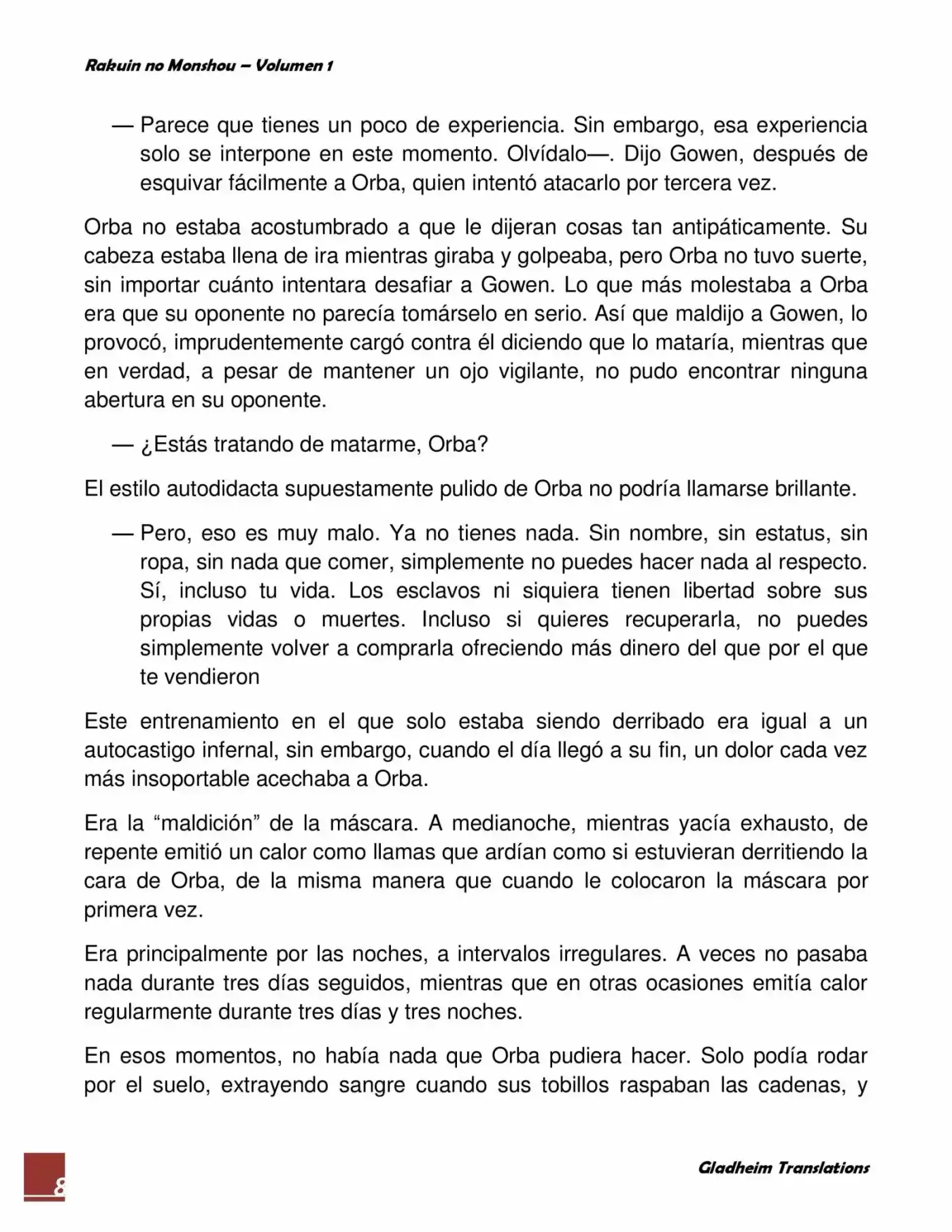 Rakuin No Monshou (Novela) - Capítulo 2 - Página 8 - LectorTMOo