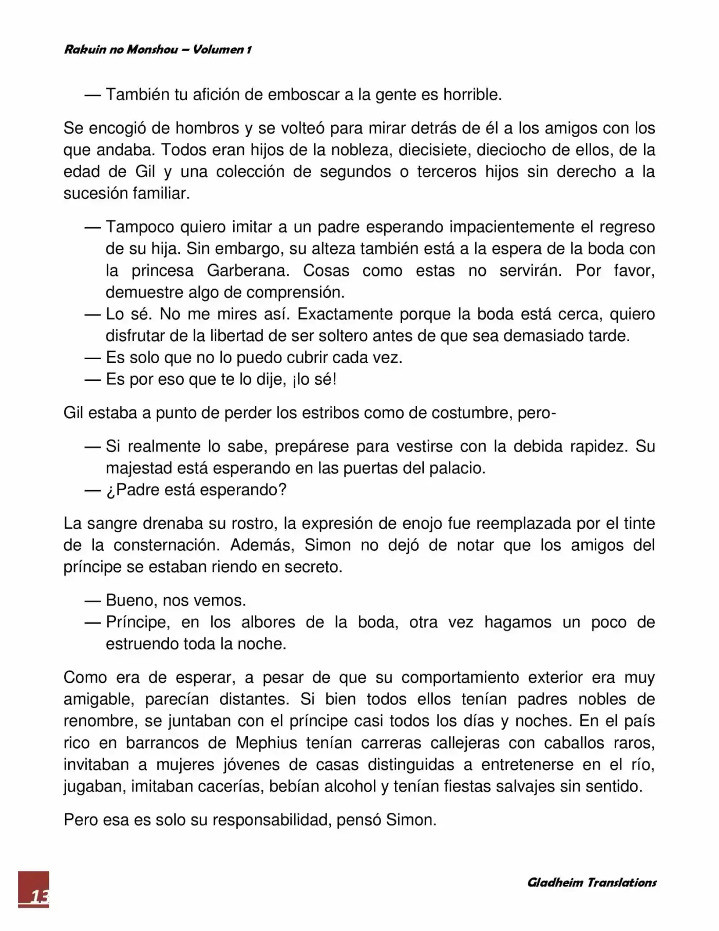 Rakuin No Monshou (Novela) - Capítulo 2 - Página 13 - LectorTMOo