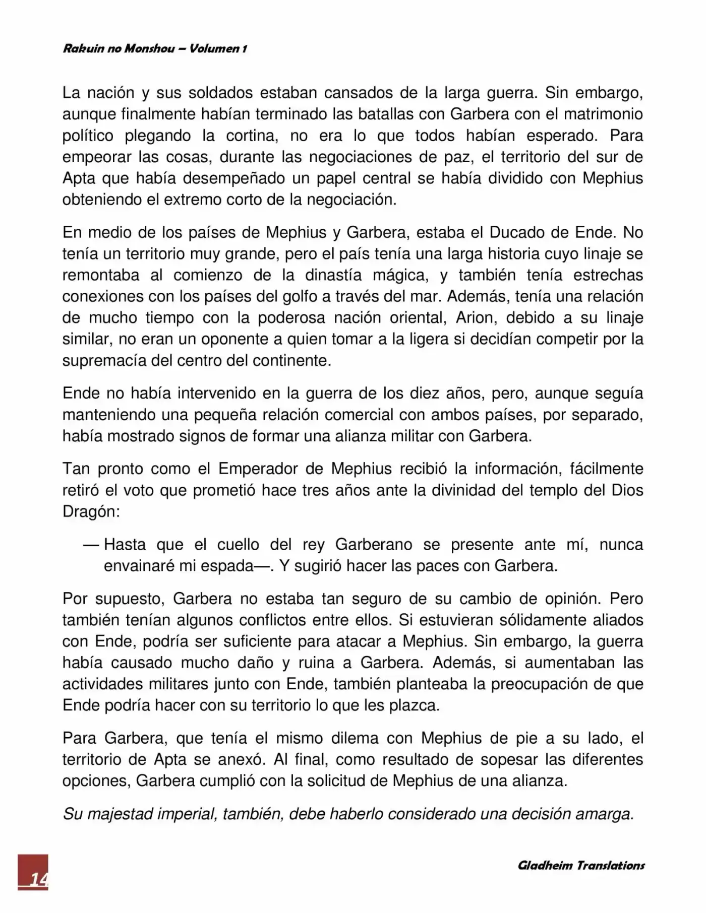 Rakuin No Monshou (Novela) - Capítulo 2 - Página 14 - LectorTMOo