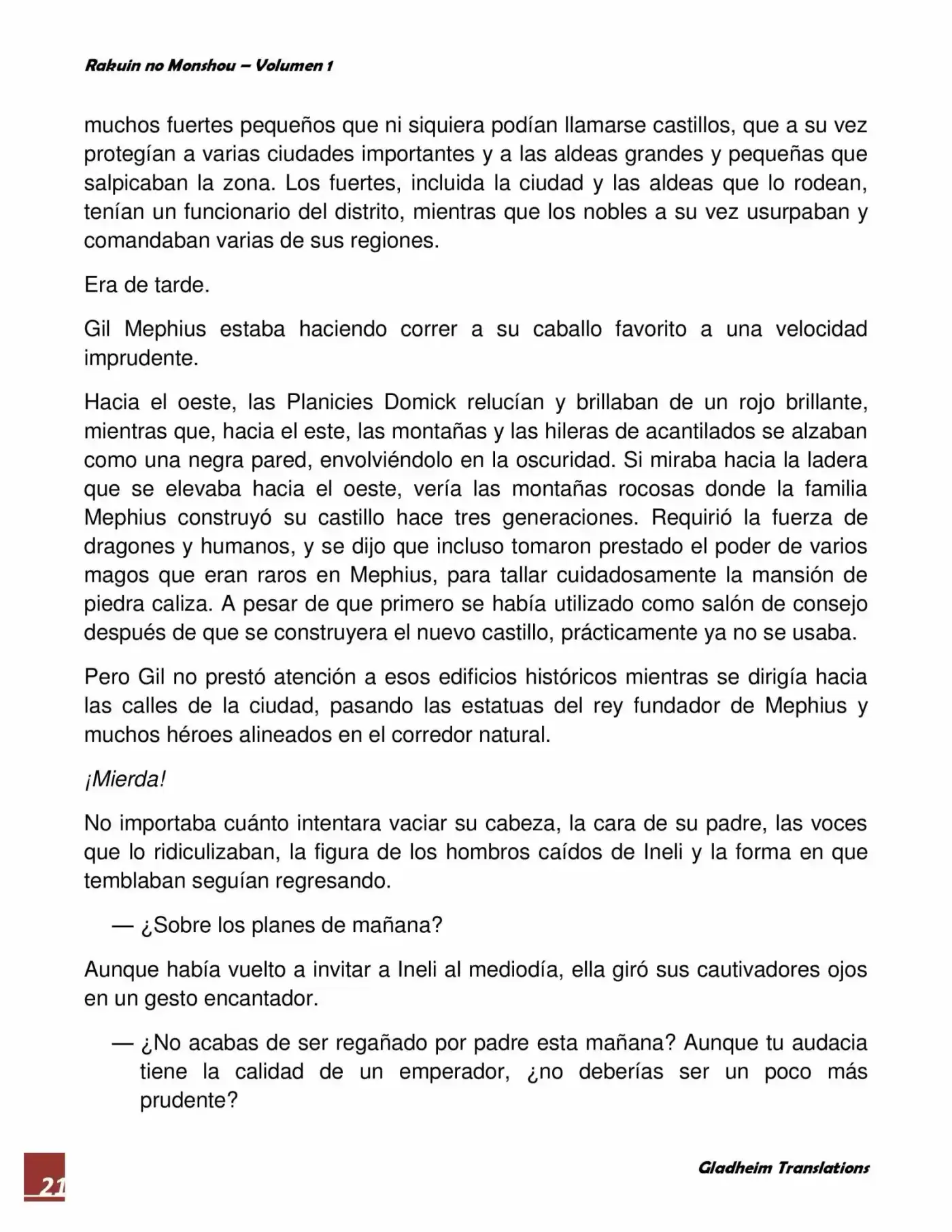 Rakuin No Monshou (Novela) - Capítulo 2 - Página 21 - LectorTMOo