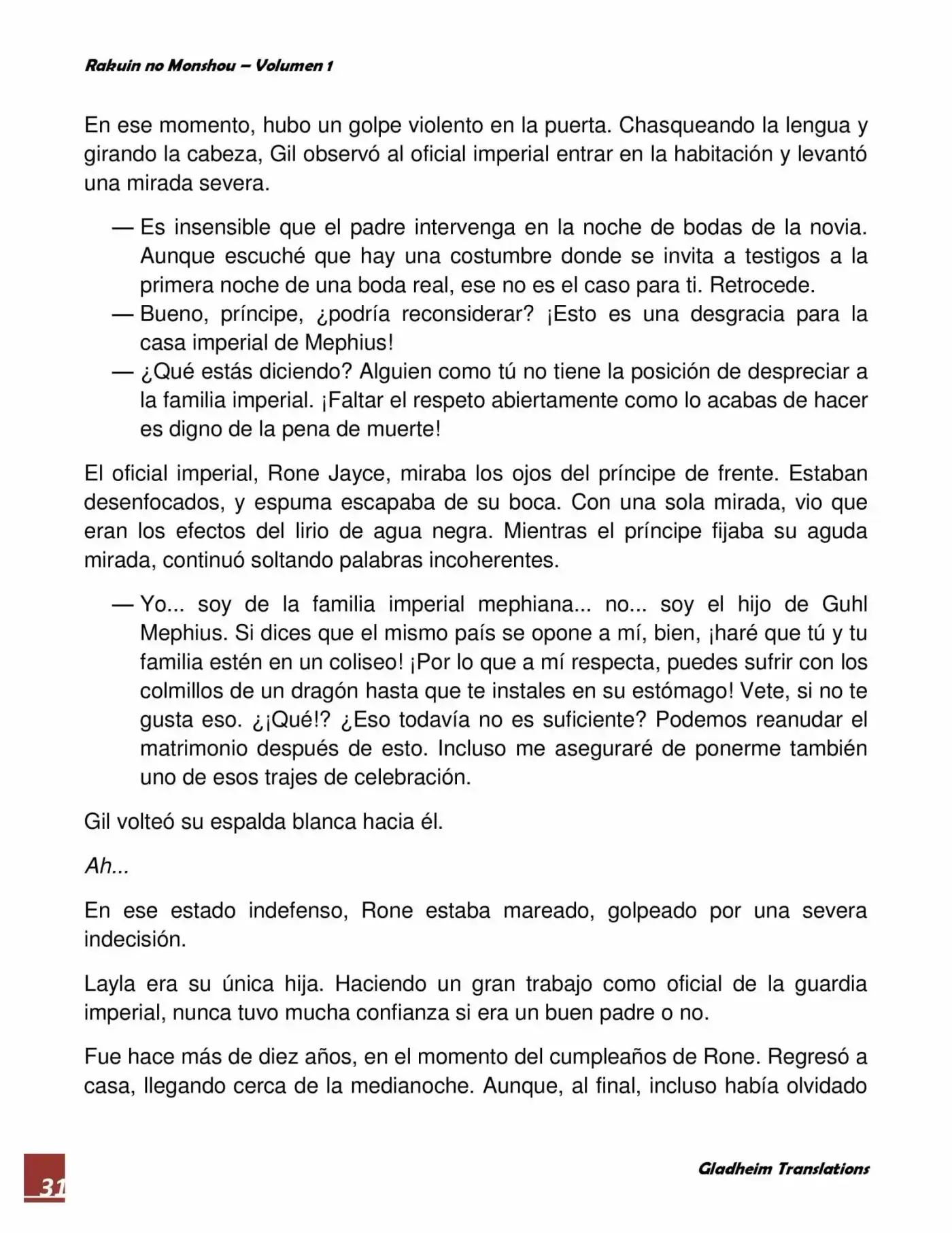 Rakuin No Monshou (Novela) - Capítulo 2 - Página 31 - LectorTMOo