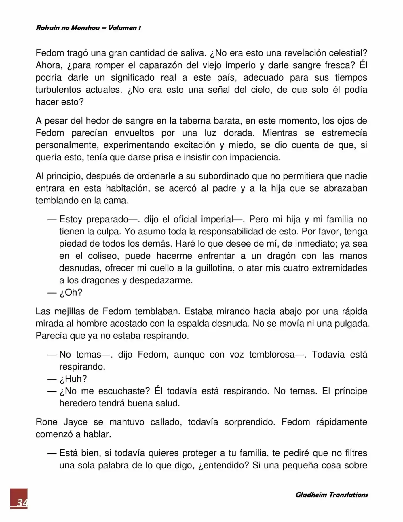 Rakuin No Monshou (Novela) - Capítulo 2 - Página 34 - LectorTMOo