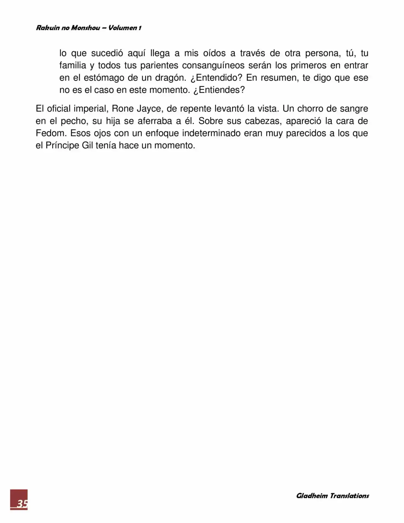 Rakuin No Monshou (Novela) - Capítulo 2 - Página 35 - LectorTMOo