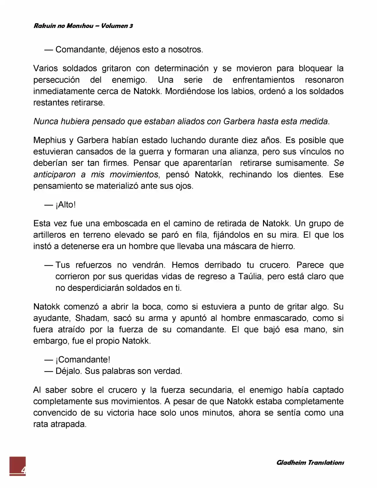 Rakuin No Monshou (Novela) - Capítulo 20 - Página 4 - LectorTMOo