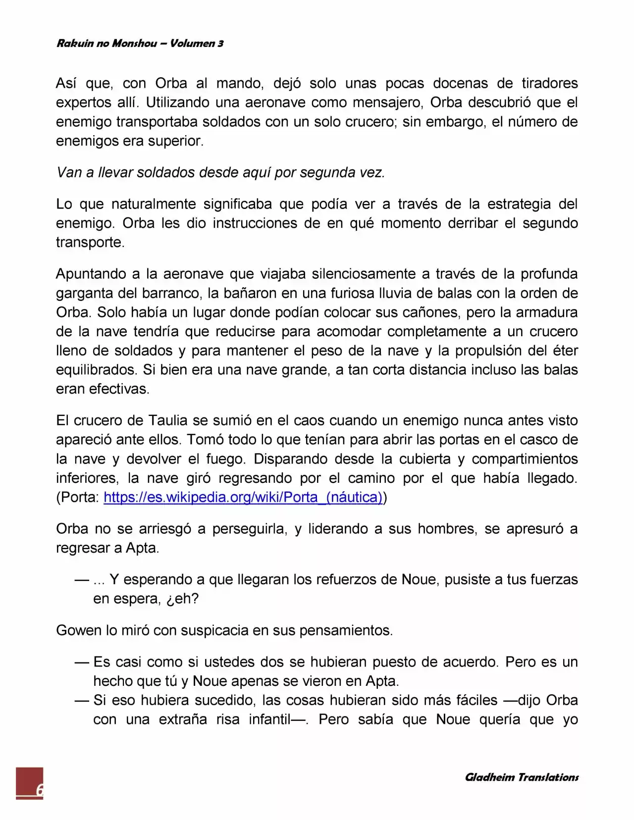 Rakuin No Monshou (Novela) - Capítulo 20 - Página 6 - LectorTMOo