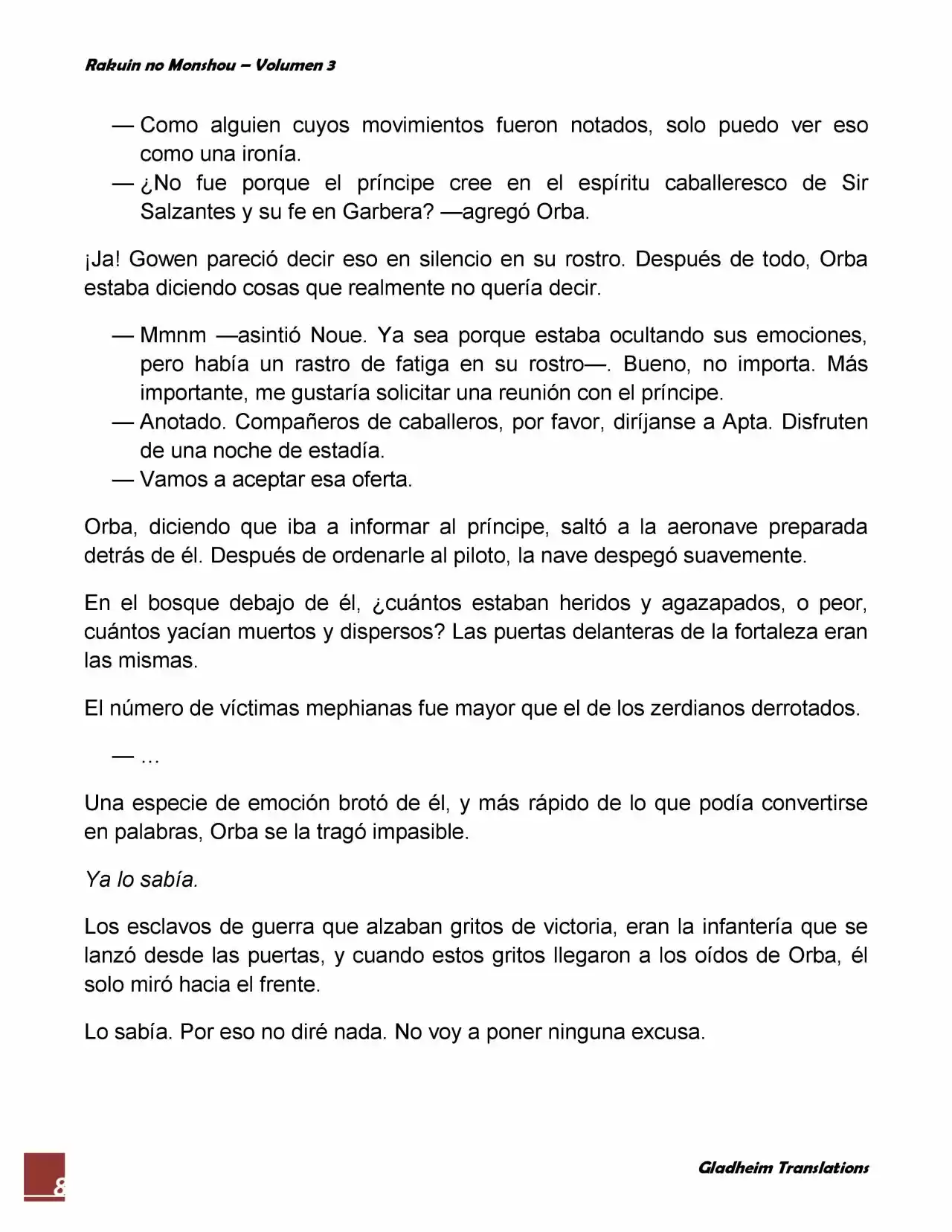 Rakuin No Monshou (Novela) - Capítulo 20 - Página 8 - LectorTMOo