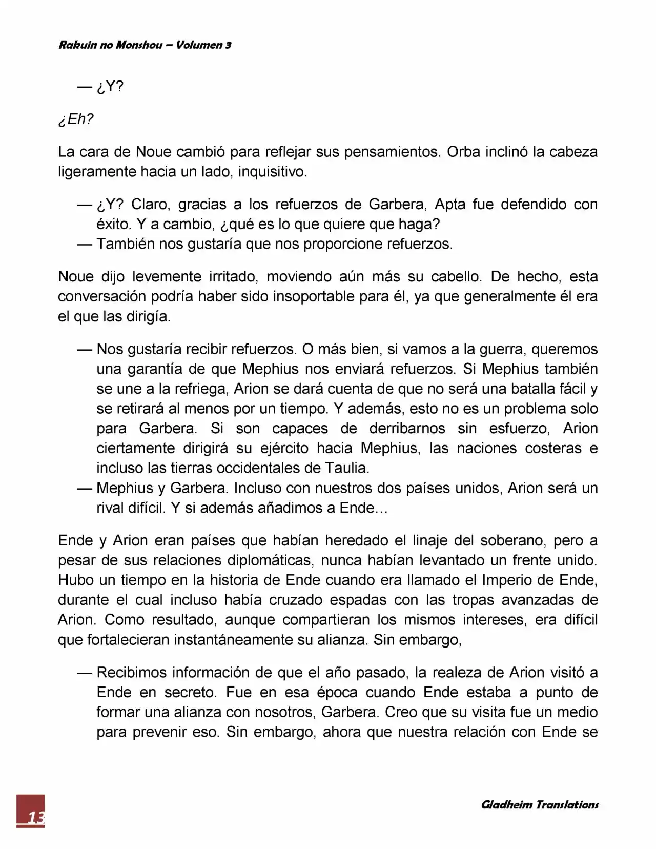 Rakuin No Monshou (Novela) - Capítulo 20 - Página 13 - LectorTMOo