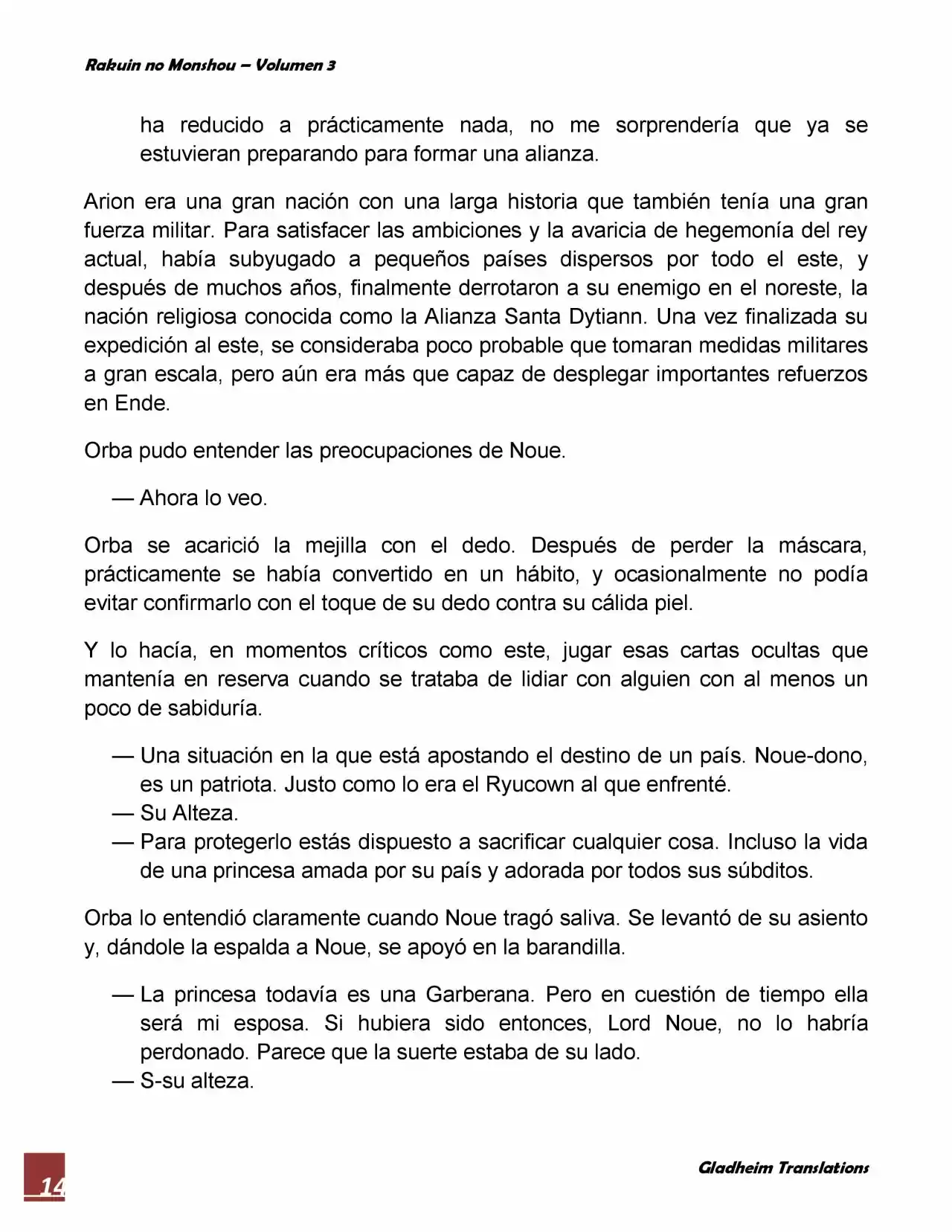 Rakuin No Monshou (Novela) - Capítulo 20 - Página 14 - LectorTMOo