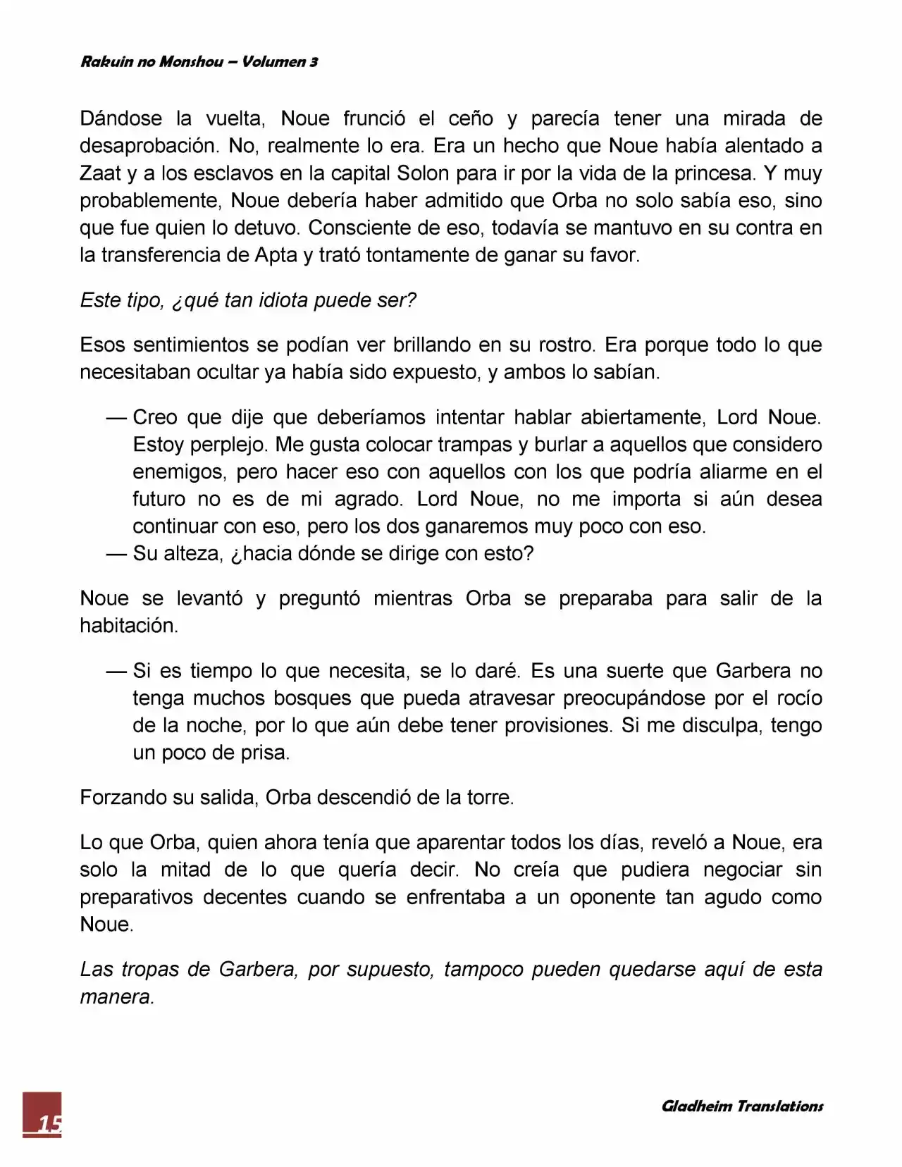 Rakuin No Monshou (Novela) - Capítulo 20 - Página 15 - LectorTMOo