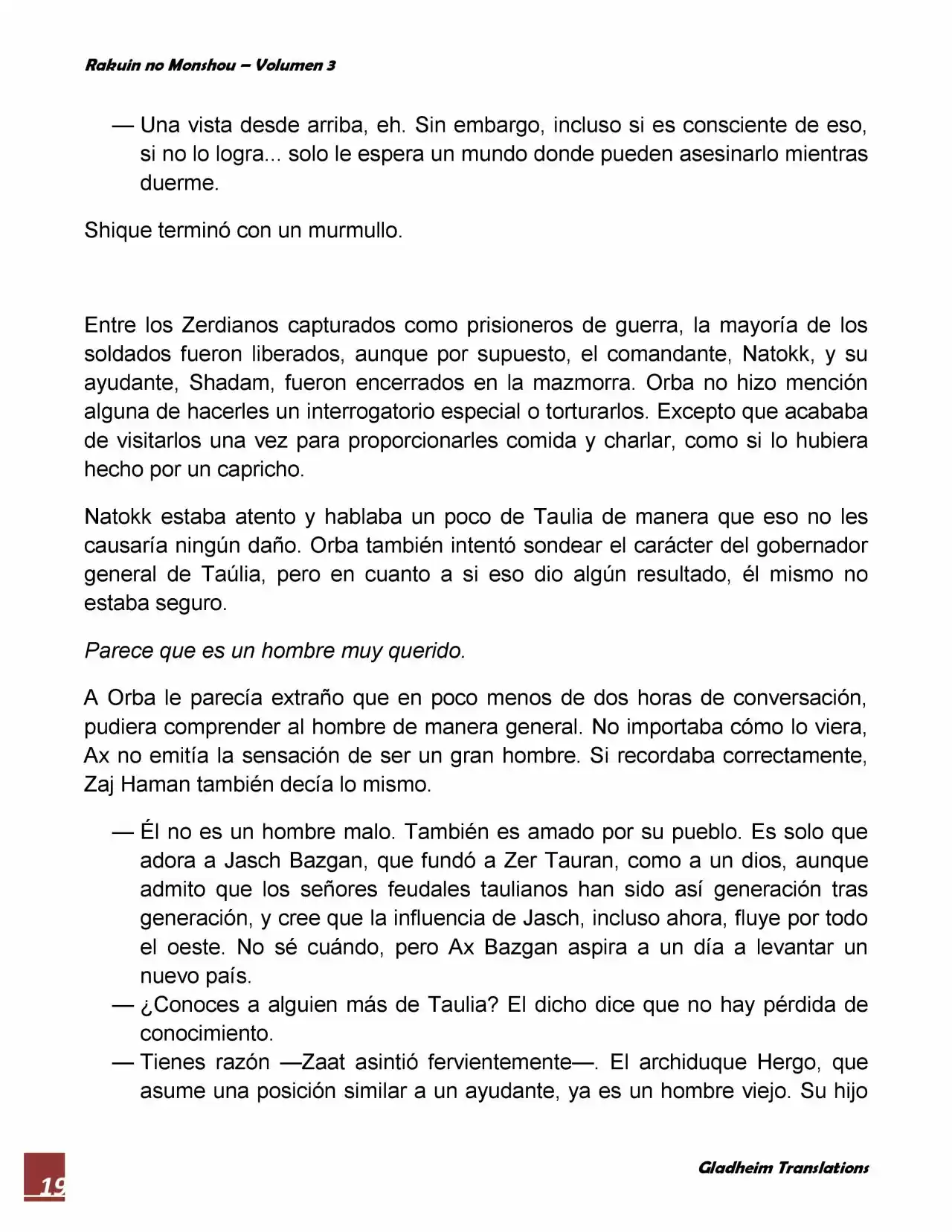 Rakuin No Monshou (Novela) - Capítulo 20 - Página 19 - LectorTMOo