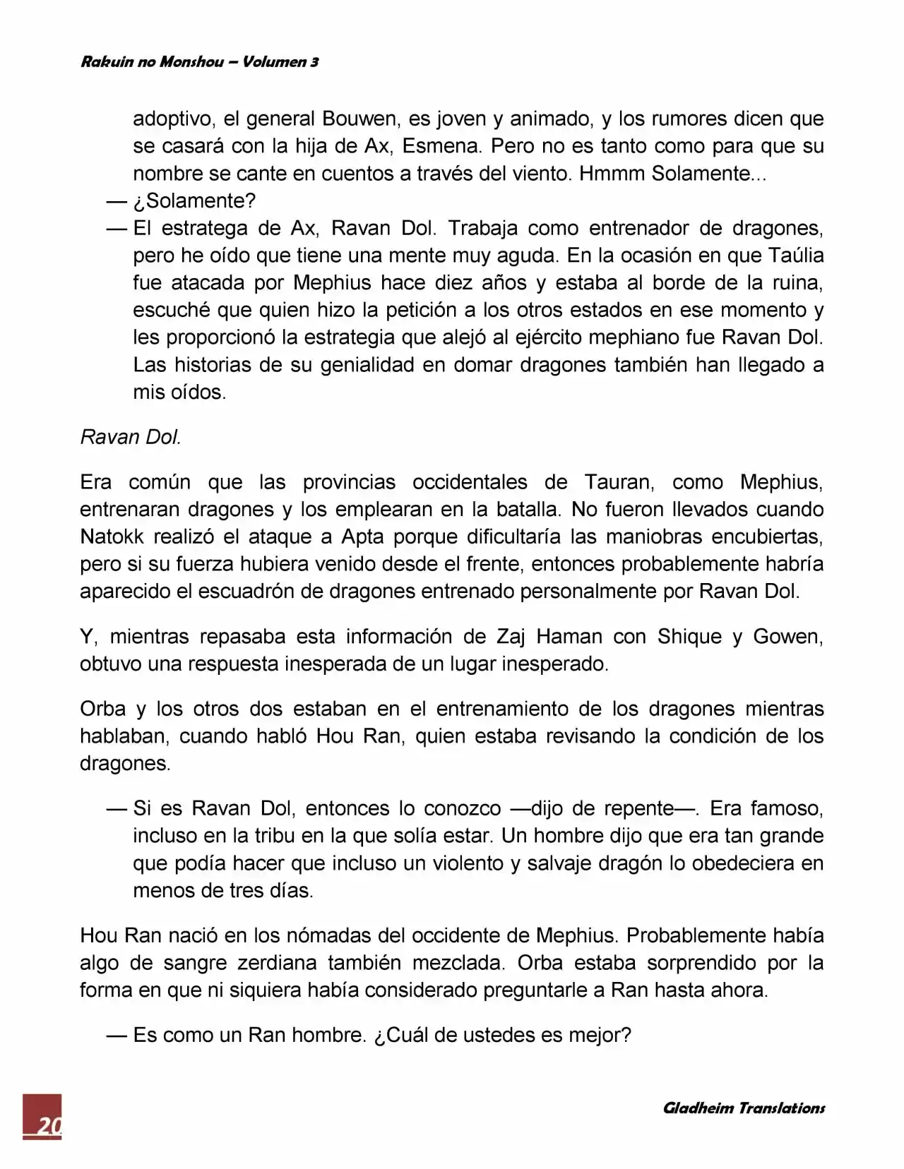 Rakuin No Monshou (Novela) - Capítulo 20 - Página 20 - LectorTMOo