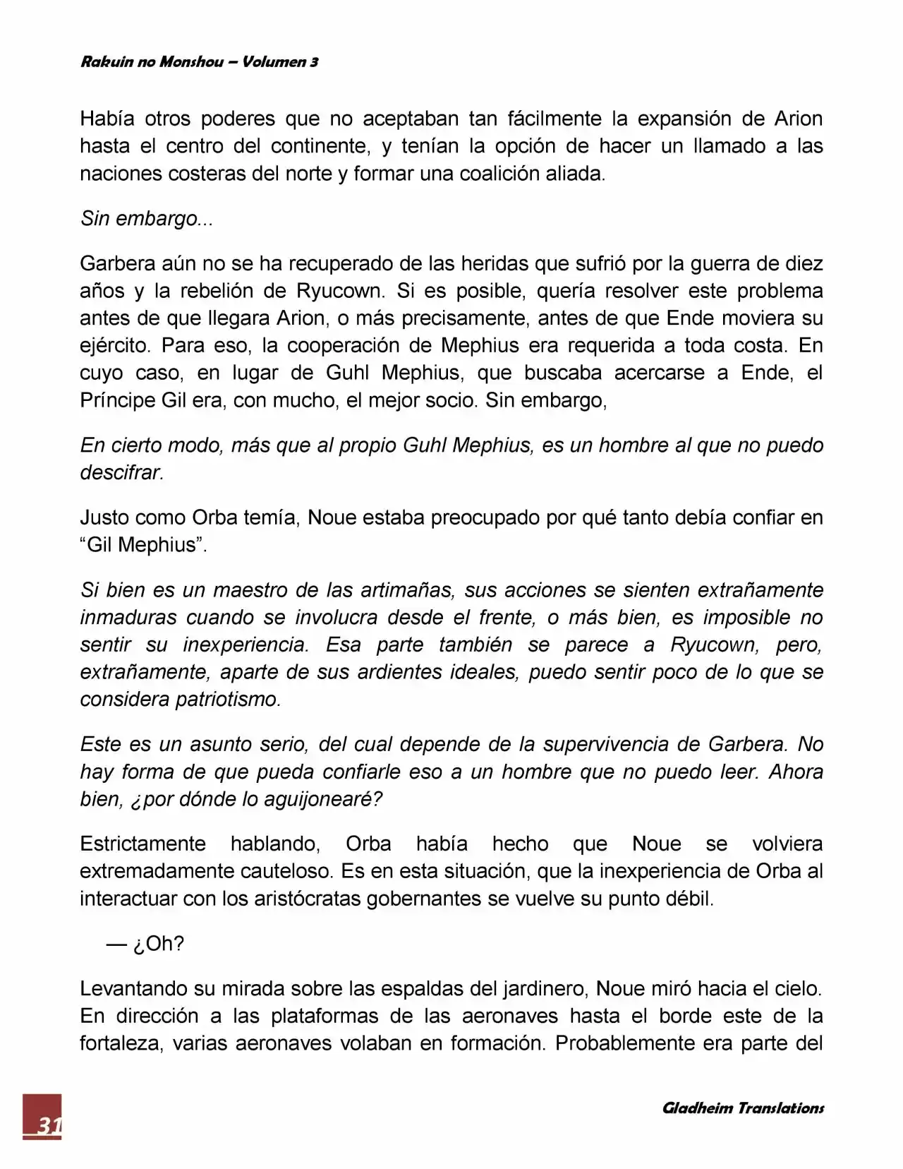 Rakuin No Monshou (Novela) - Capítulo 20 - Página 31 - LectorTMOo