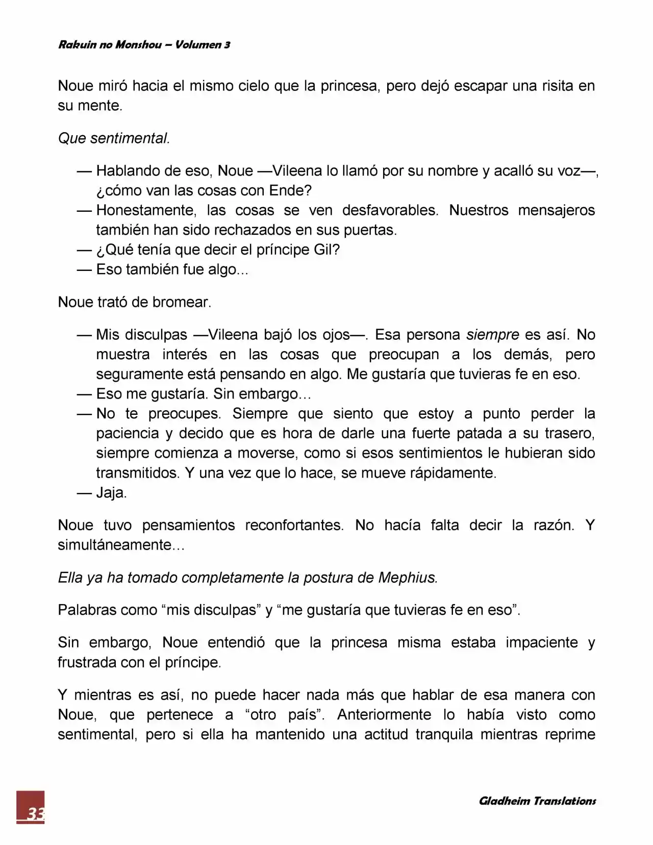 Rakuin No Monshou (Novela) - Capítulo 20 - Página 33 - LectorTMOo