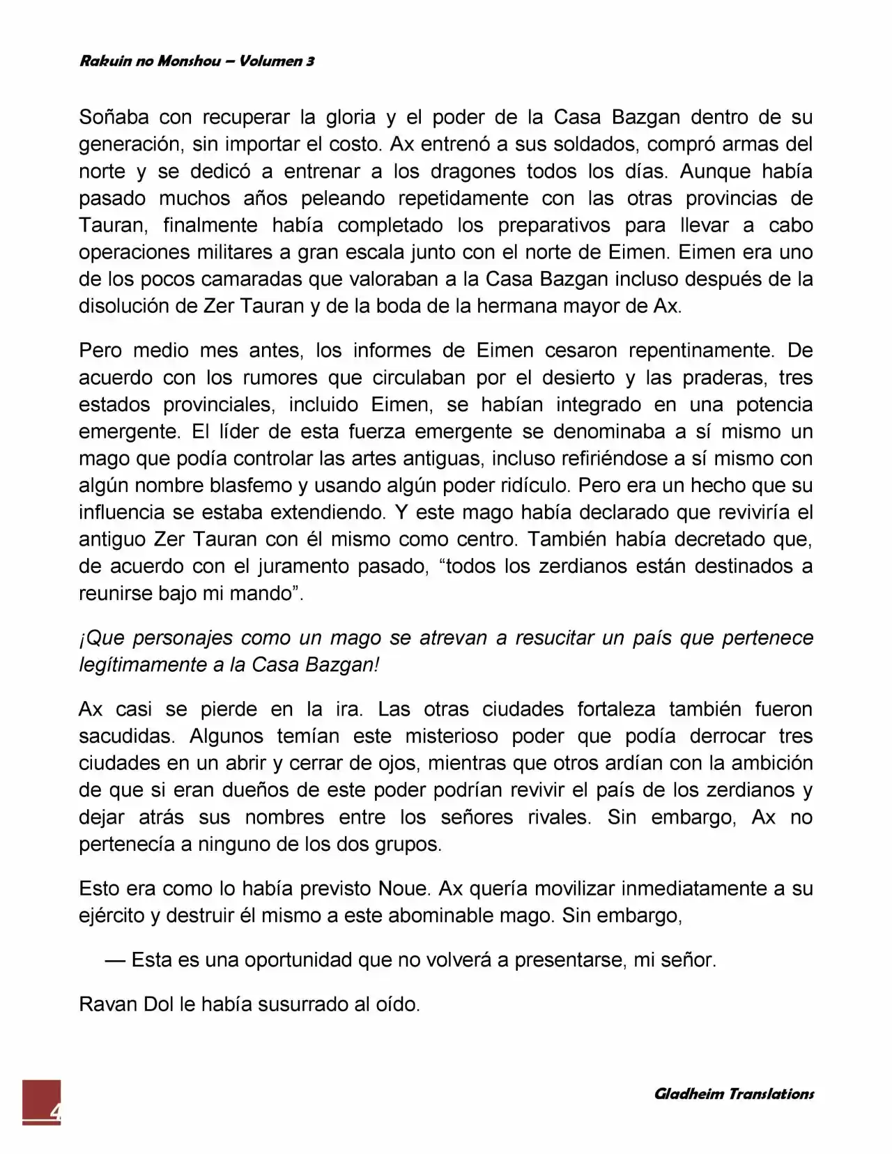 Rakuin No Monshou (Novela) - Capítulo 21 - Página 4 - LectorTMOo
