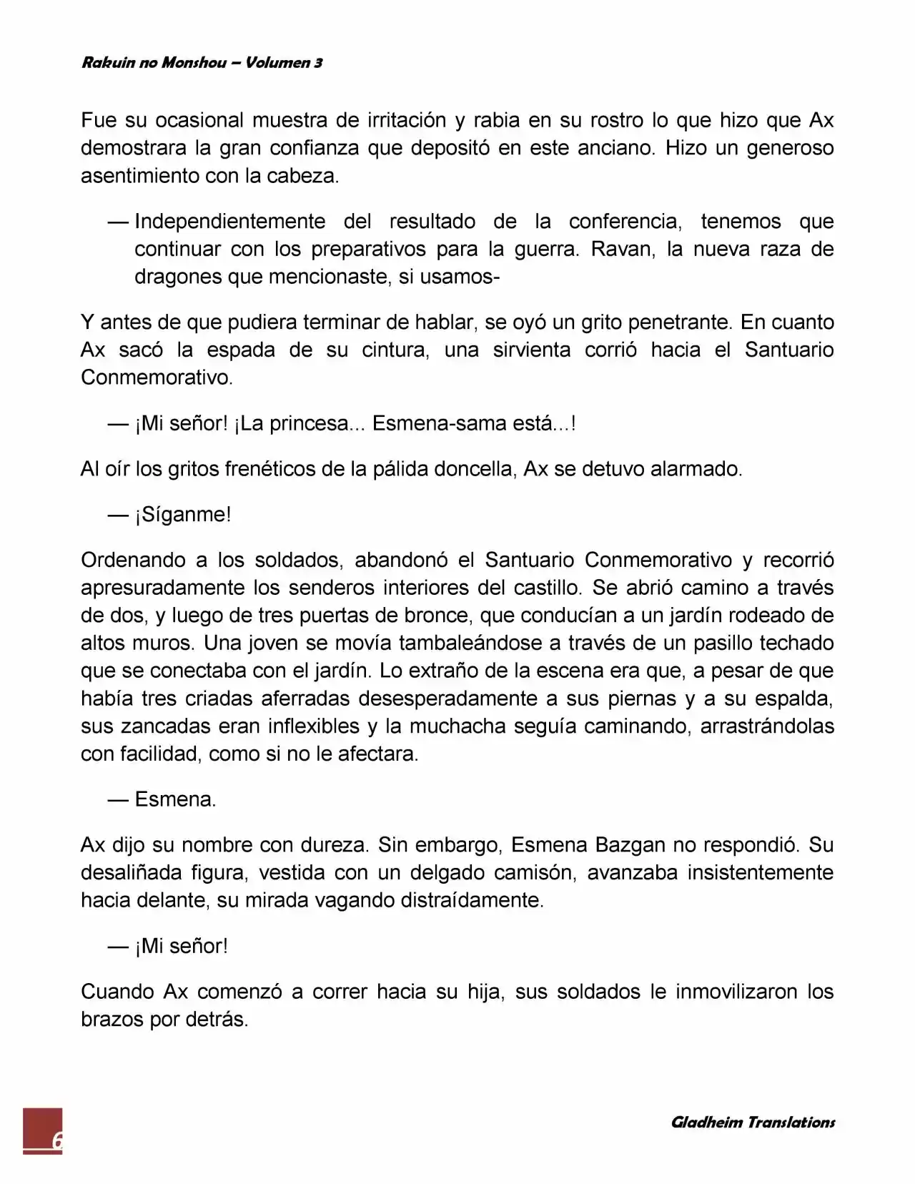Rakuin No Monshou (Novela) - Capítulo 21 - Página 6 - LectorTMOo