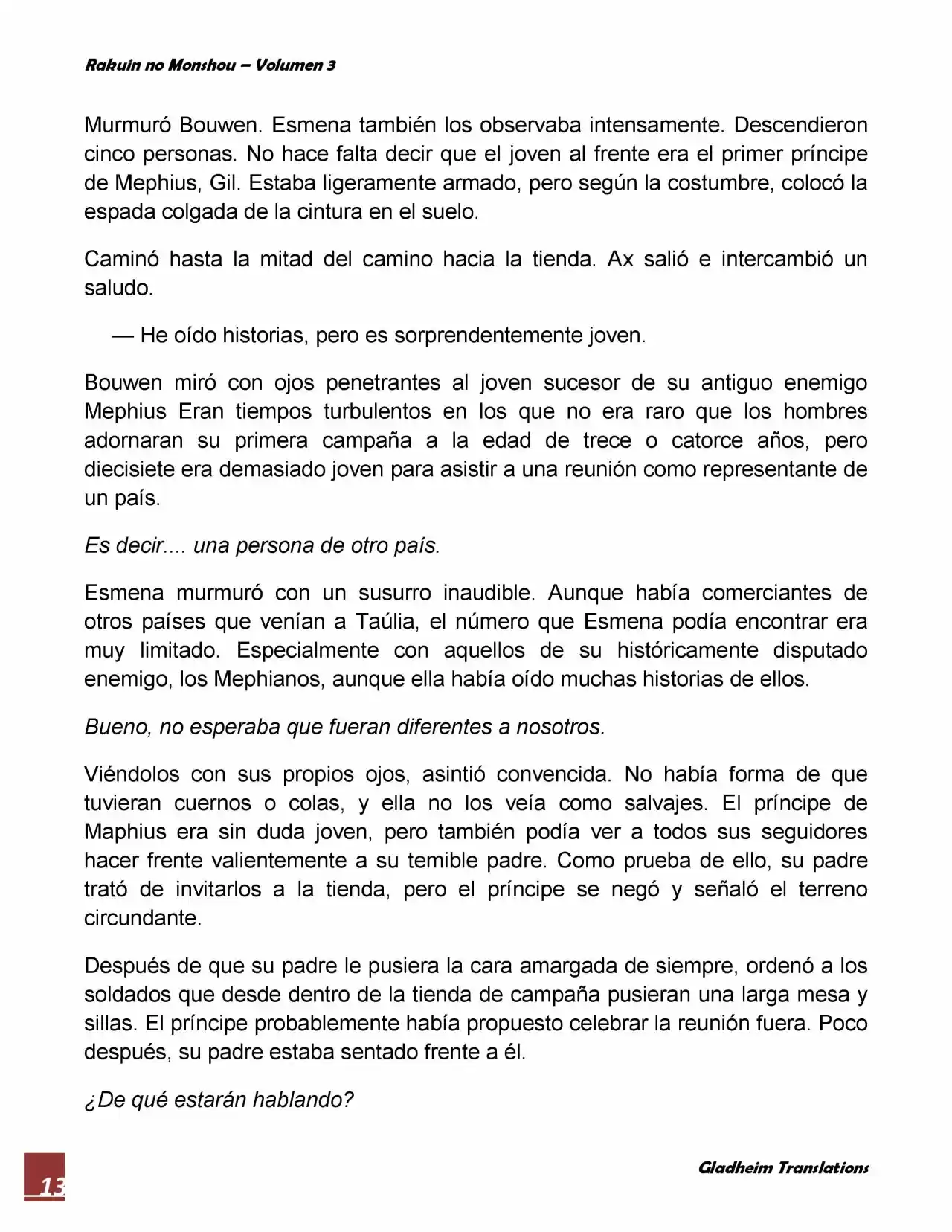 Rakuin No Monshou (Novela) - Capítulo 21 - Página 13 - LectorTMOo