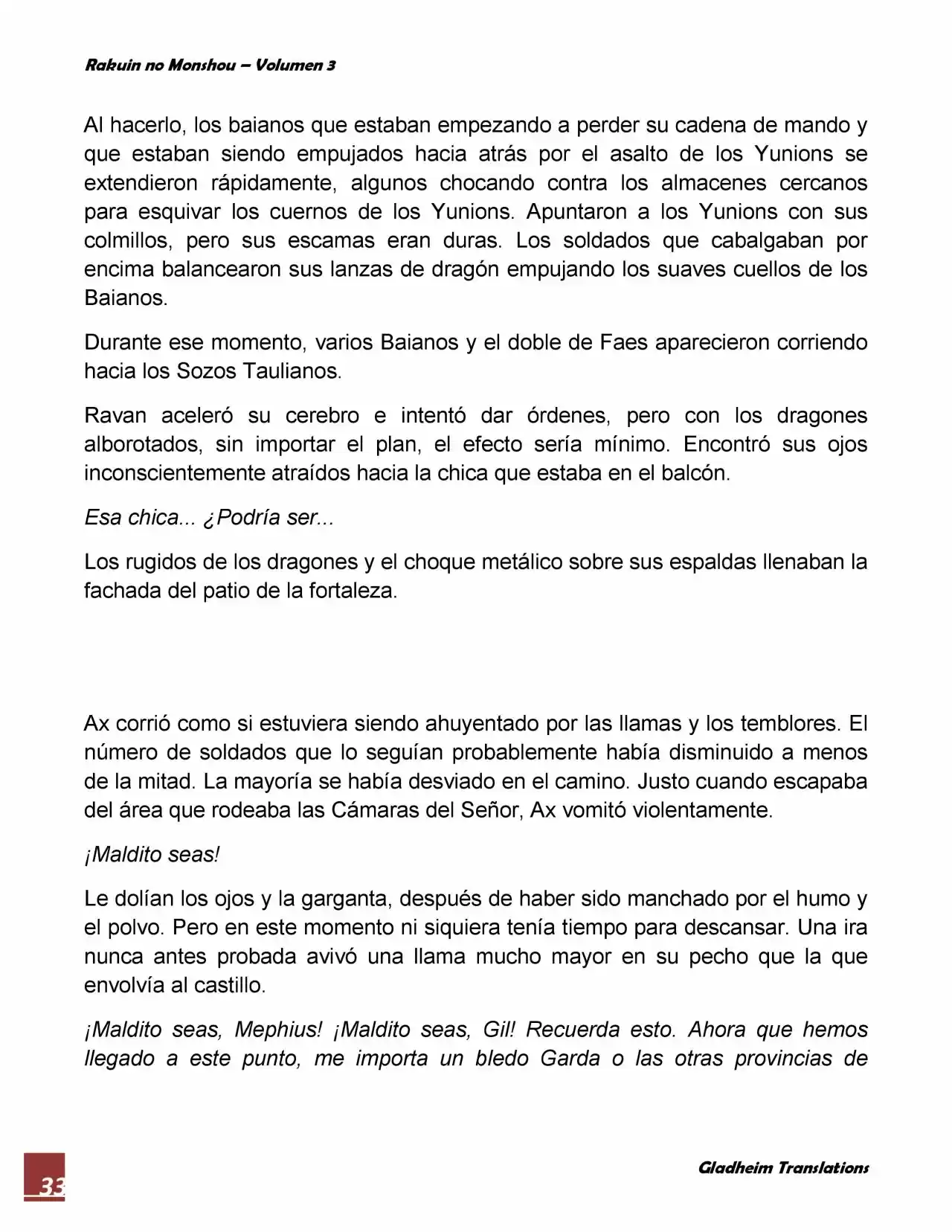 Rakuin No Monshou (Novela) - Capítulo 22 - Página 33 - LectorTMOo
