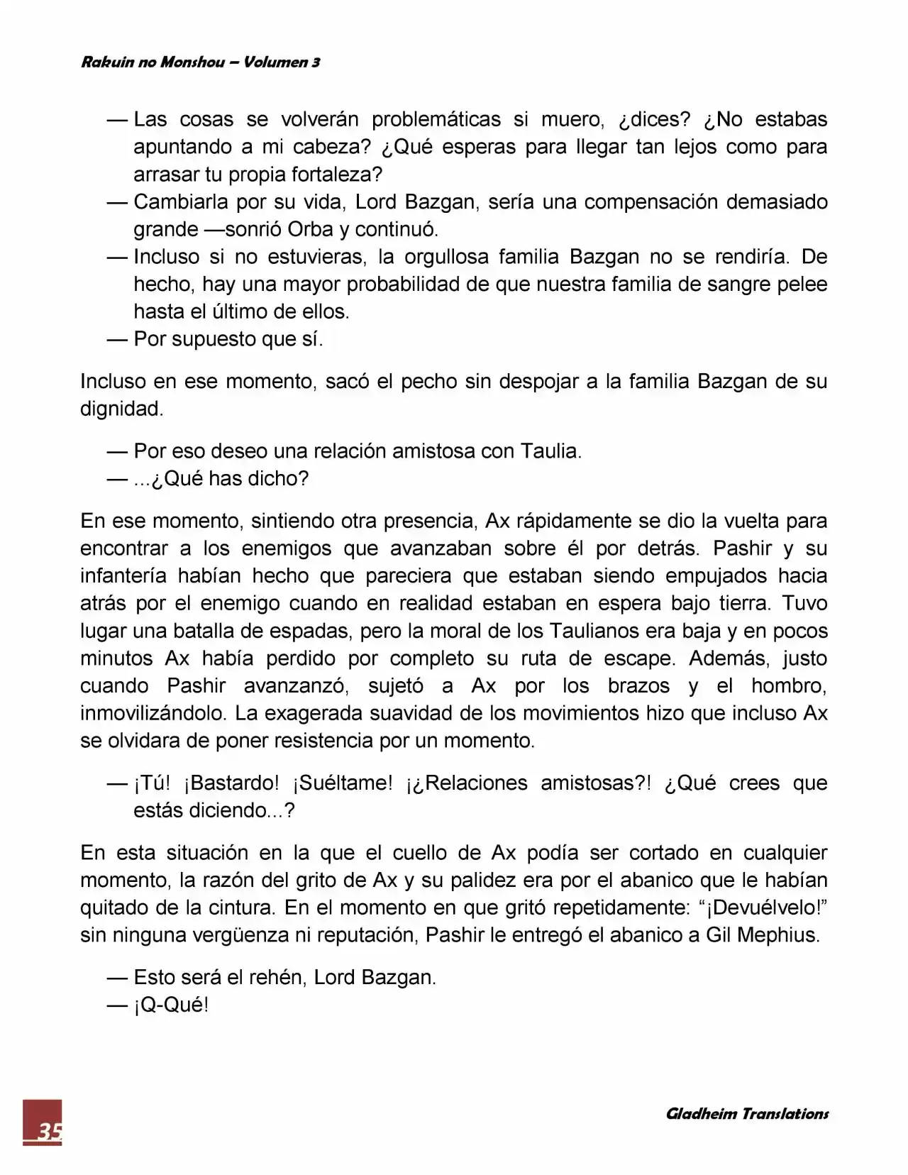 Rakuin No Monshou (Novela) - Capítulo 22 - Página 35 - LectorTMOo