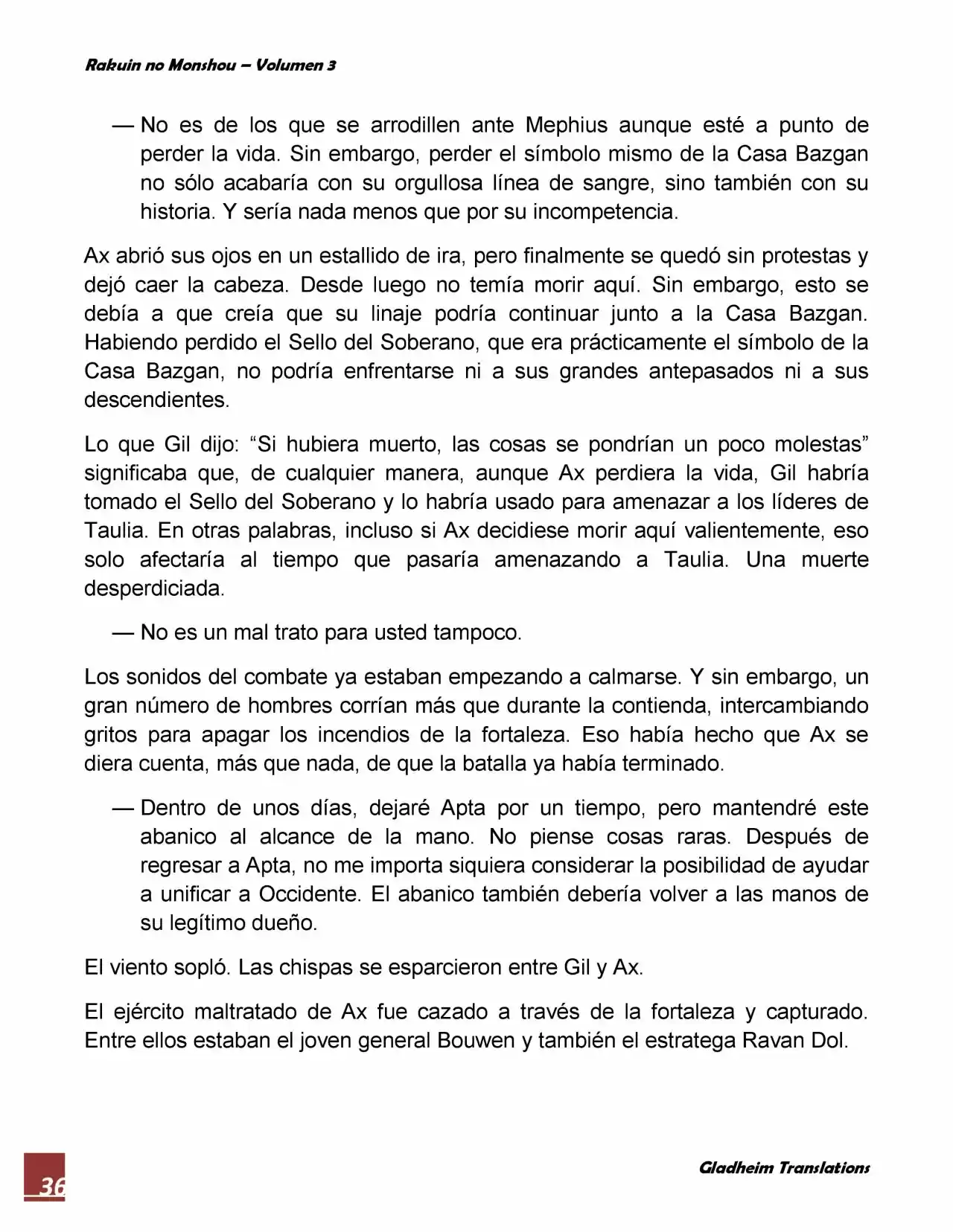 Rakuin No Monshou (Novela) - Capítulo 22 - Página 36 - LectorTMOo