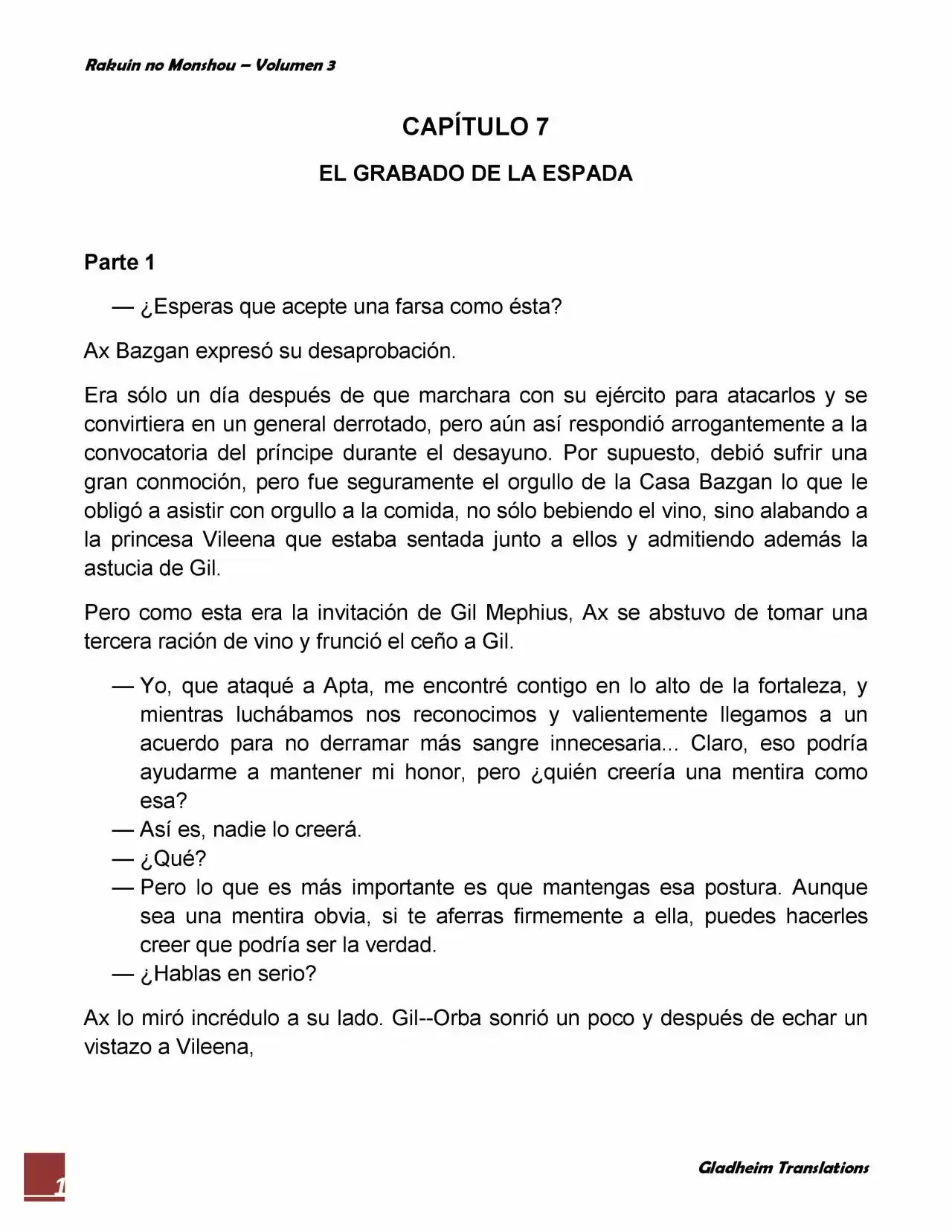 Rakuin No Monshou (Novela) - Capítulo 23 - Página 1 - LectorTMOo