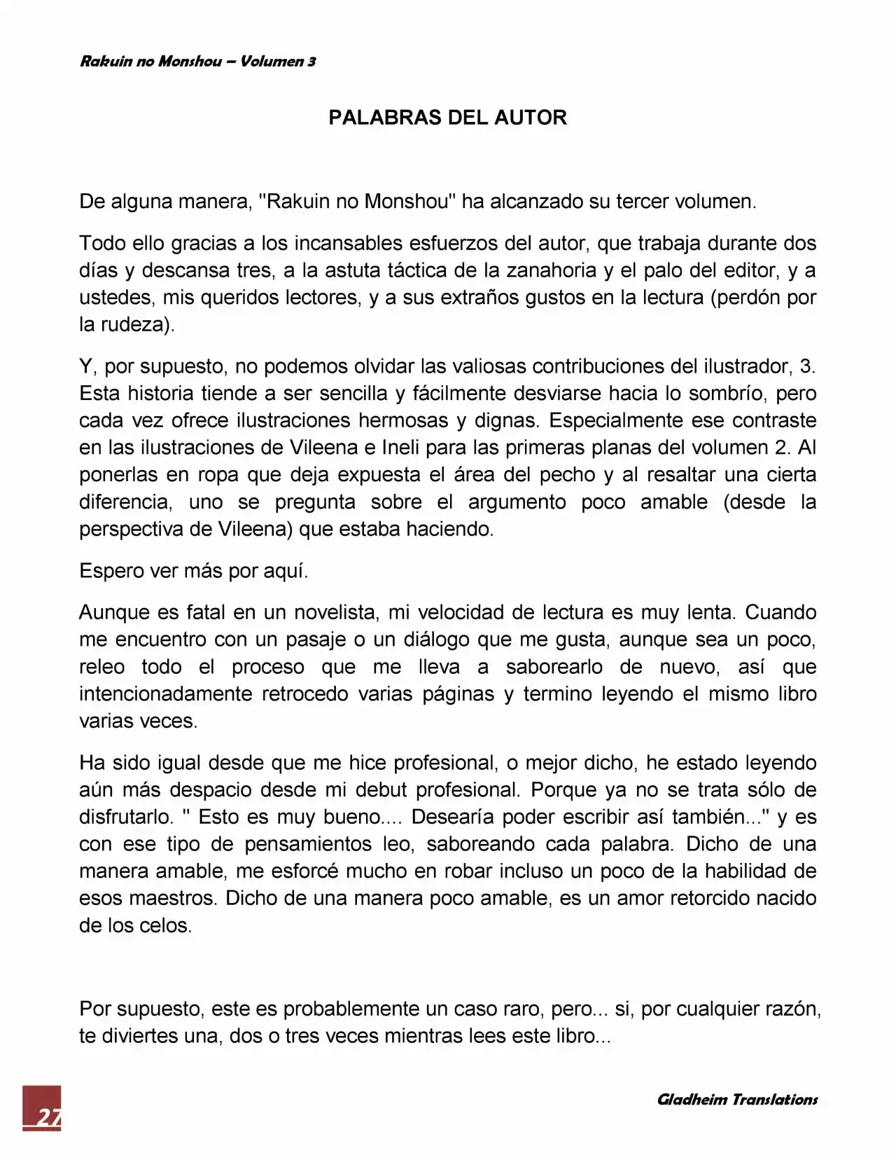Rakuin No Monshou (Novela) - Capítulo 23 - Página 27 - LectorTMOo