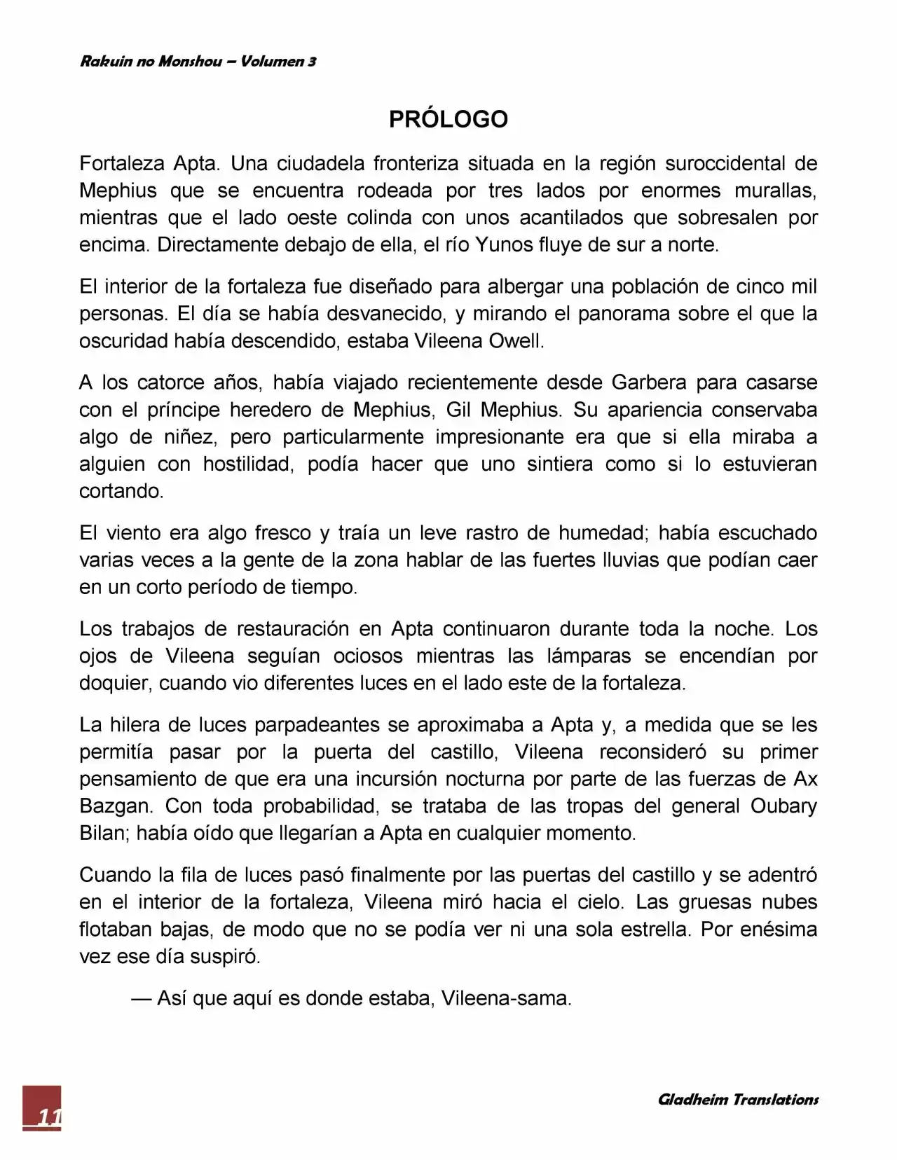 Rakuin No Monshou (Novela) - Capítulo 24 - Página 11 - LectorTMOo