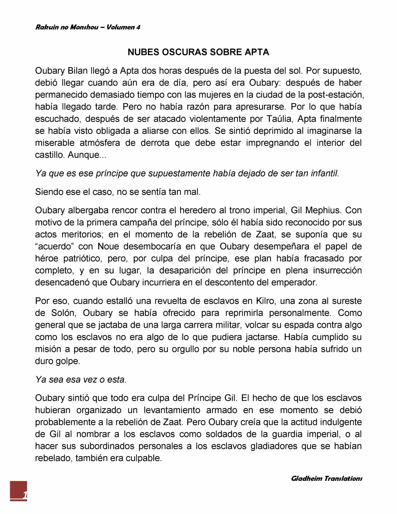 Rakuin No Monshou (Novela) - Capítulo 25 - Página 1 - LectorTMOo