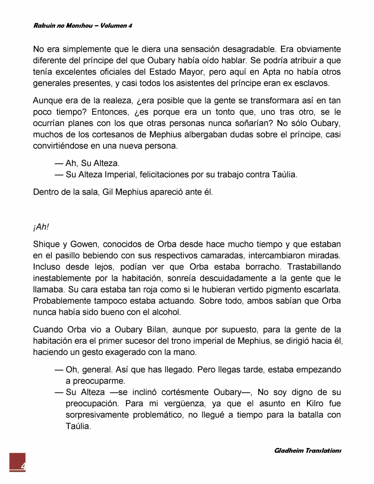Rakuin No Monshou (Novela) - Capítulo 25 - Página 4 - LectorTMOo